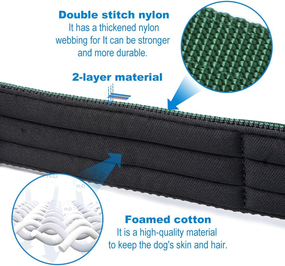 TSPRO Tactical Dog Collar 1.5 Inch Wide Dog Collar Military Grade Strong Dog Collar Thick Dog Collar Heavy Duty Metal Buckle Dog Collar(Khaki-M) image number 5