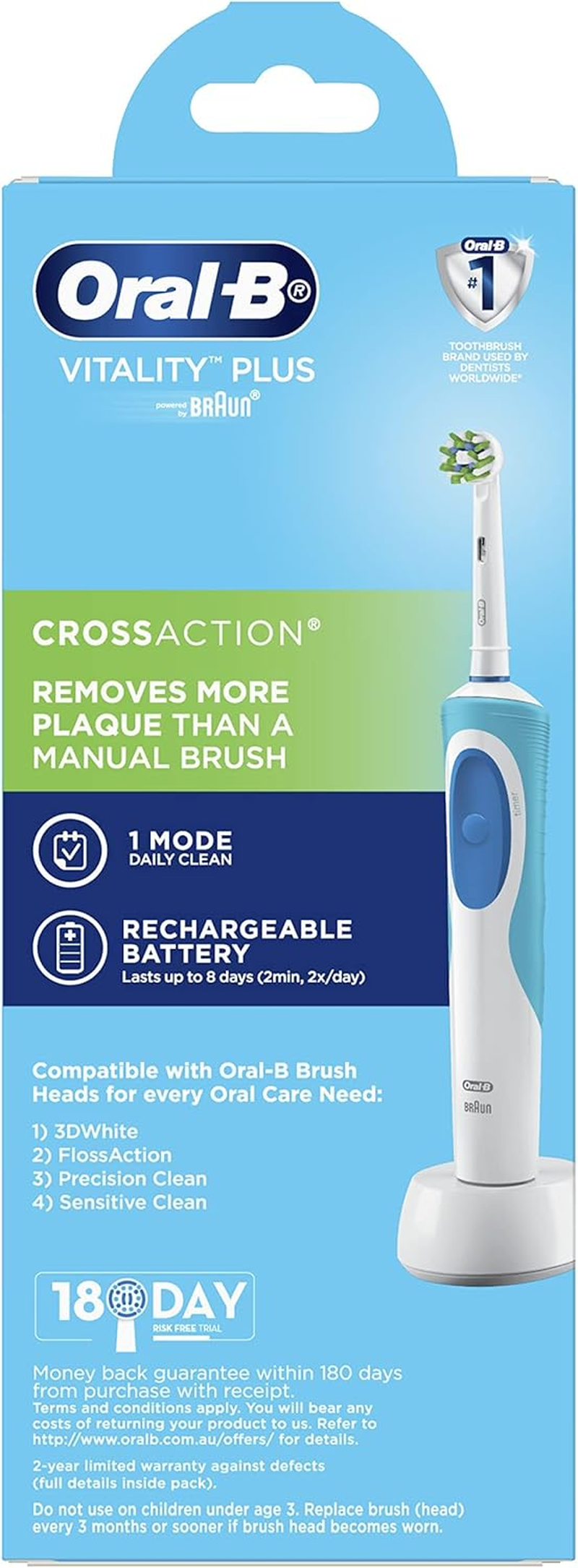 Oral-B Vitality plus Cross Action Electric Toothbrush image number 4