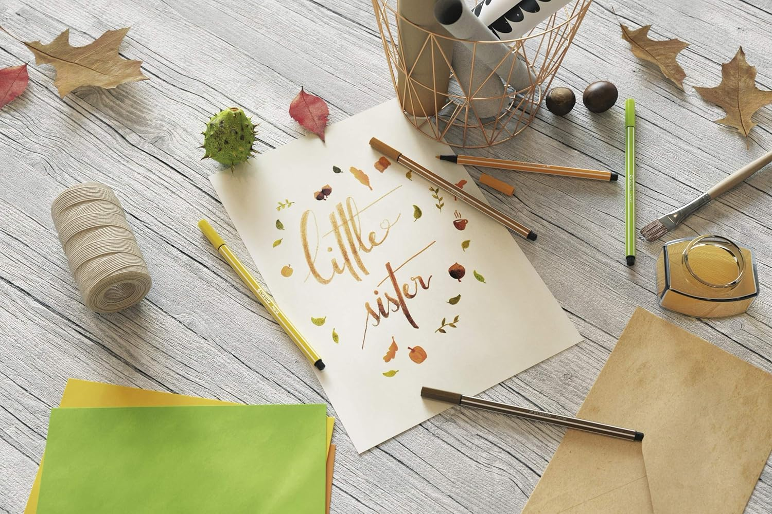 Premium Felt Pen - STABILO Pen 68 Naturecolors - Pack of 10 - with 10 image number 6