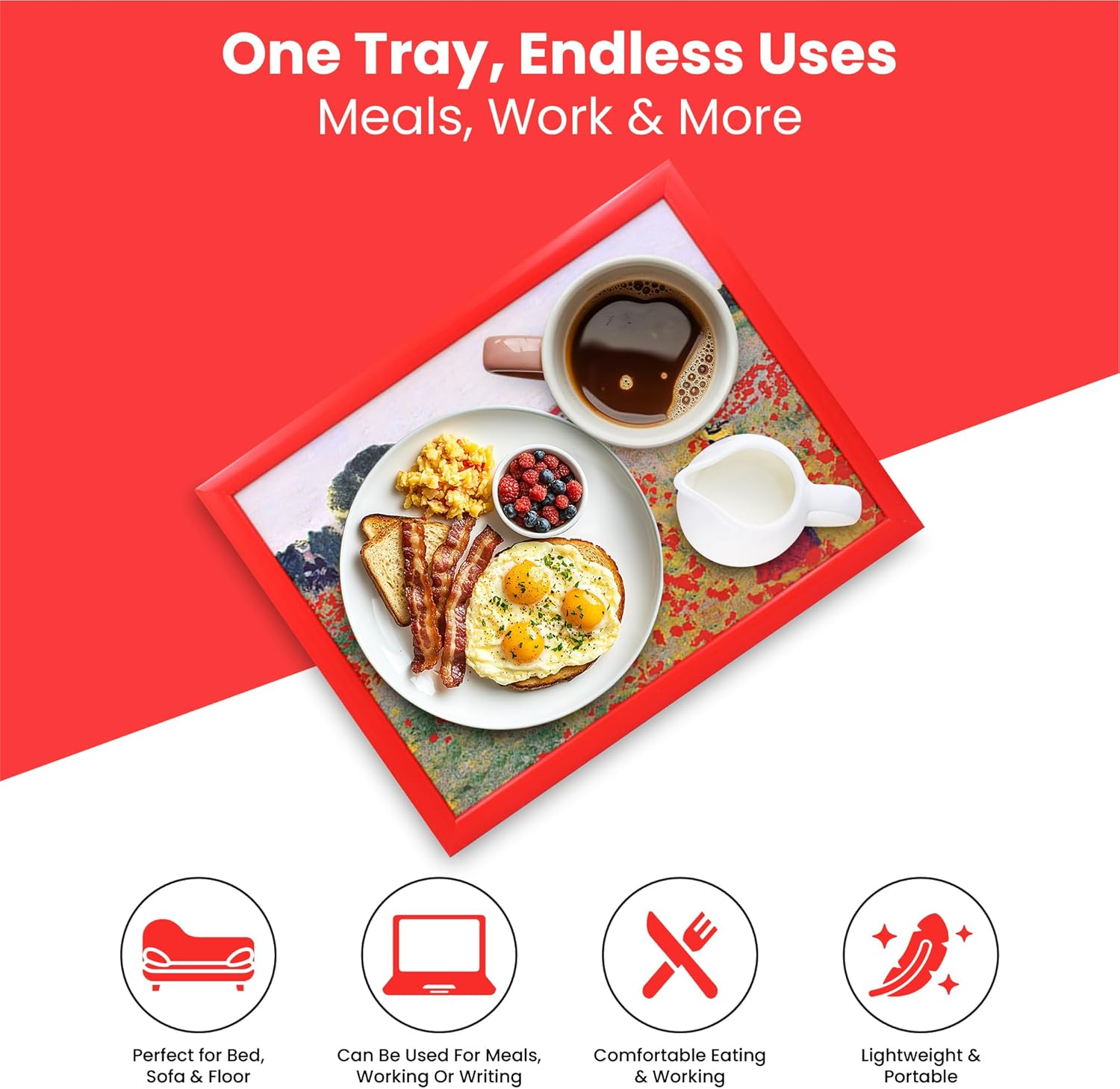 Claude Monet 'The Poppy Field near Argenteuil' Laptray for Laptops, Crafting, Sewing and Home Decor image number 2