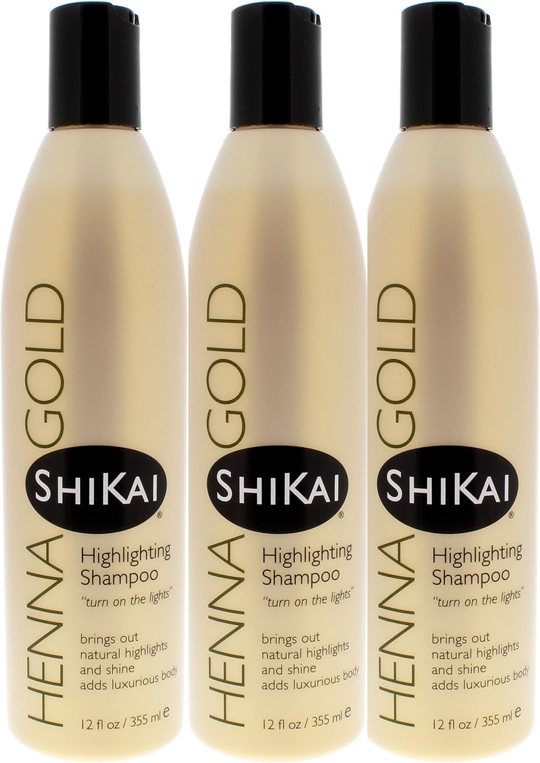 Shikai - Henna Gold Highlighting Shampoo, Brings Out Natural Highlights & Shine, Adds Luxurious Body, Plant-Based Formula with Non-Coloring Henna (Natural Fragrance, 12.6 Ounces, Pack of 3) image number 2