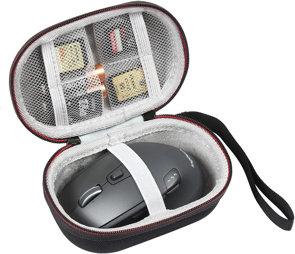 Levigo EVA Mouse Case Compatible with Logitech M510/M330/M720/G304/G305/MX Anywhere 3/Signature M650/ G Pro/G Pro X, Portable Mouse Organizer Handheld Box (Black) image number 1