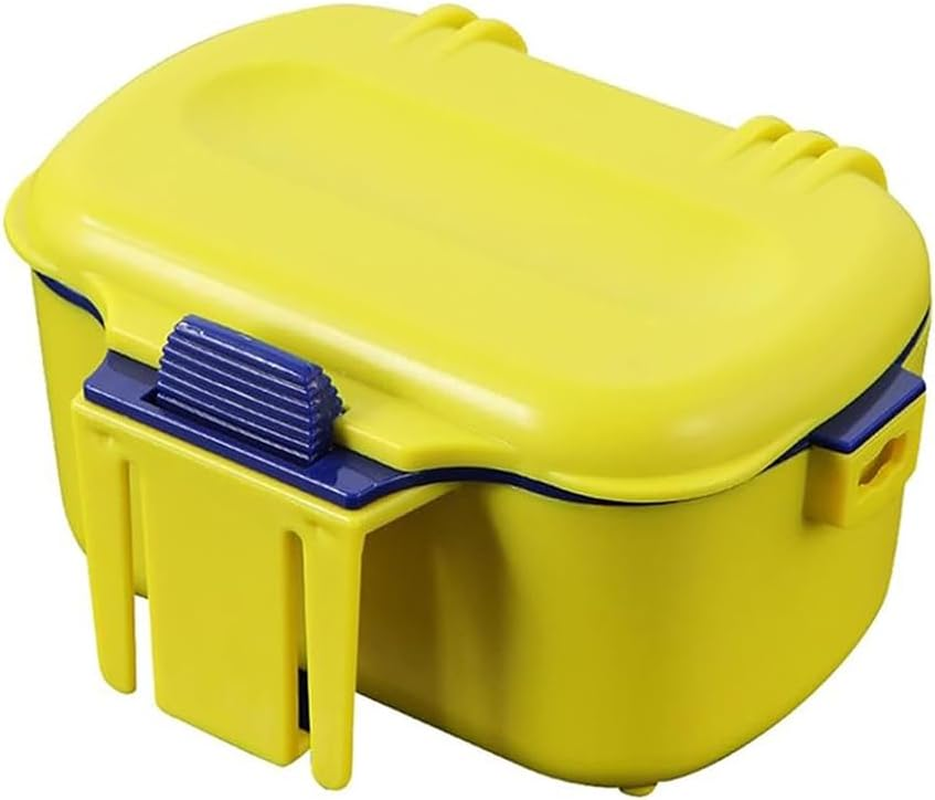 AIMALL Portable Fishing Live Bait Box with Moisturising Design, Heat Preservation, and Dual Compartments for Earthworms and Red Bugs, Compact Size 5.5X3.9X3.1In