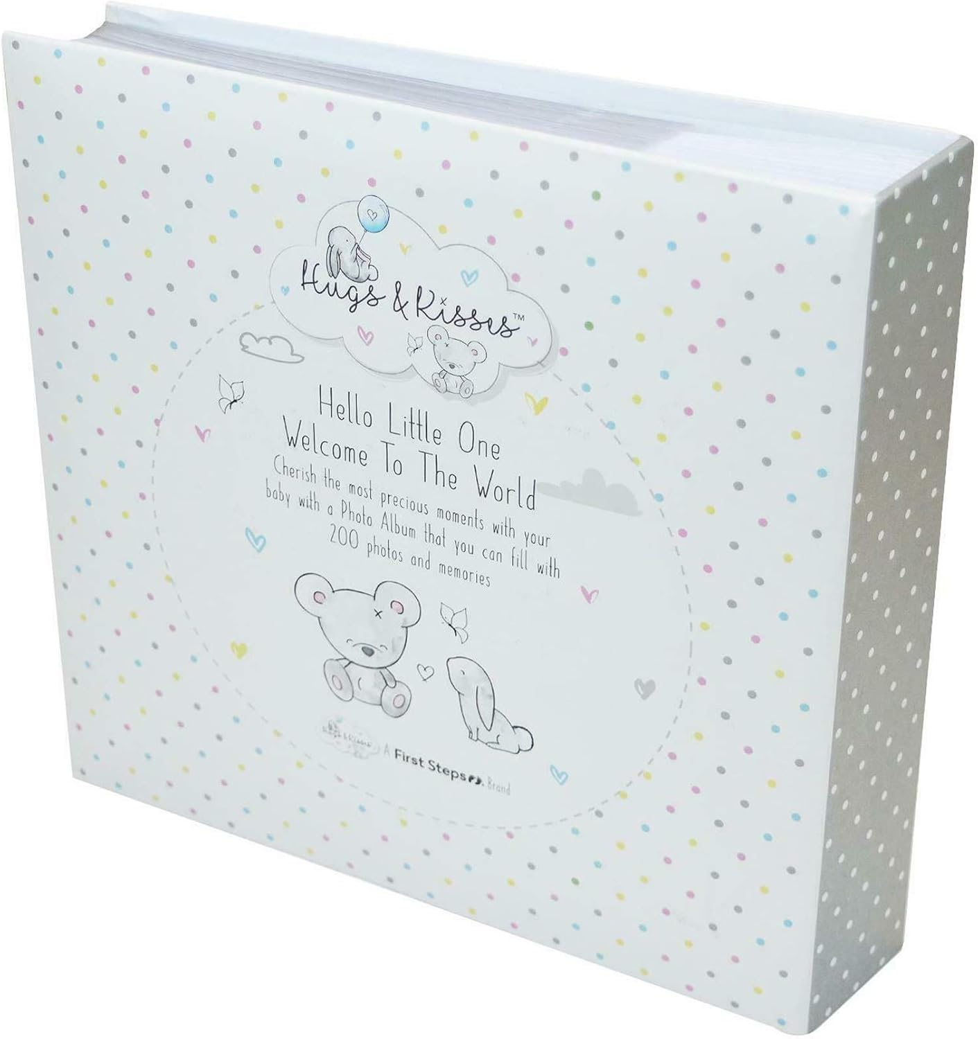 Baby First Photo Album 4X6'' 200 Photos Memo White Unisex Birthday Christening image number 3