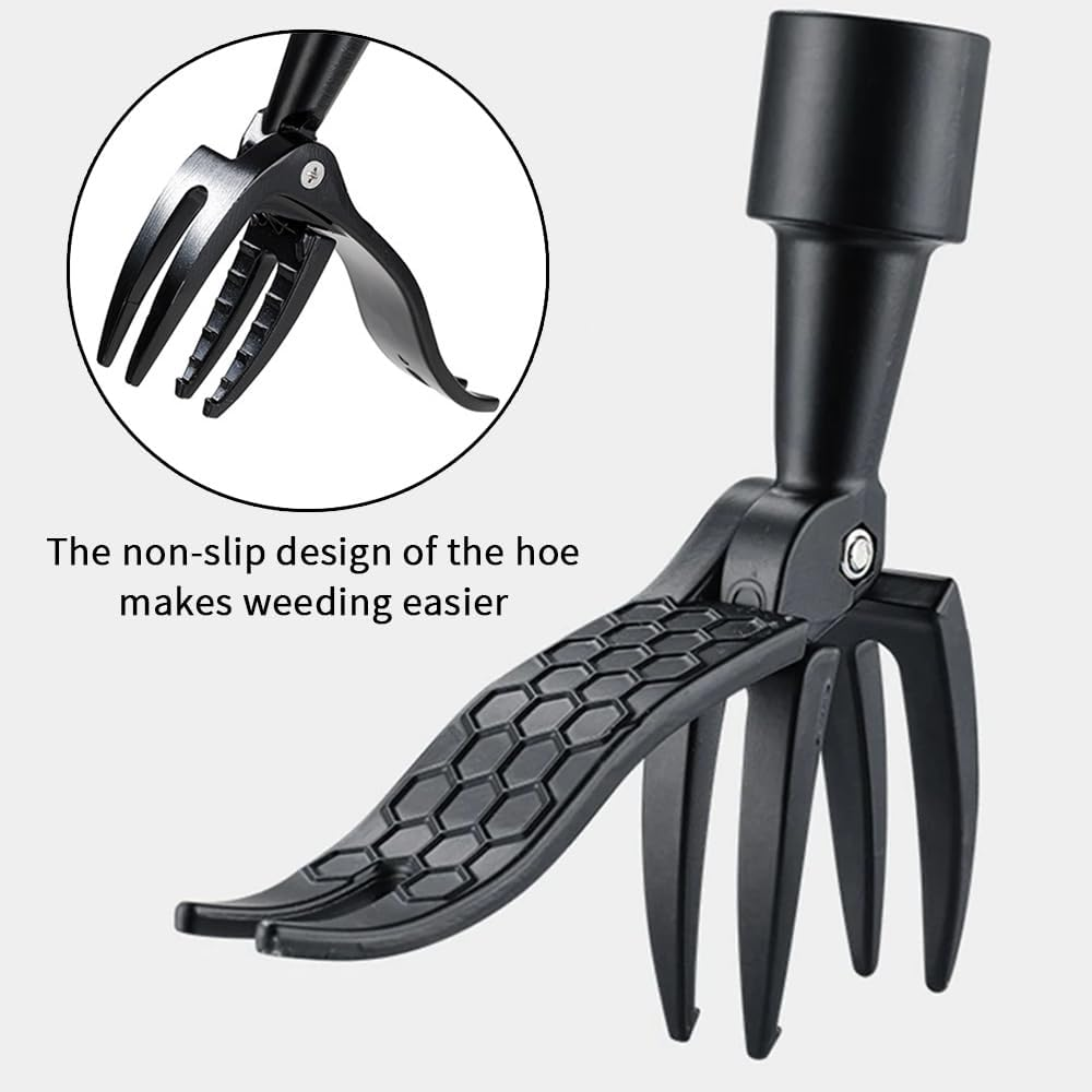 TOMVAES Weed Puller, Weed Puller Tool Stand-Up Weeder with Metal Long Handle/Stainless Steel Claw, for Lawn and Garden,Easily Remove Weeds without Bending, Pulling,Or Kneeling image number 3