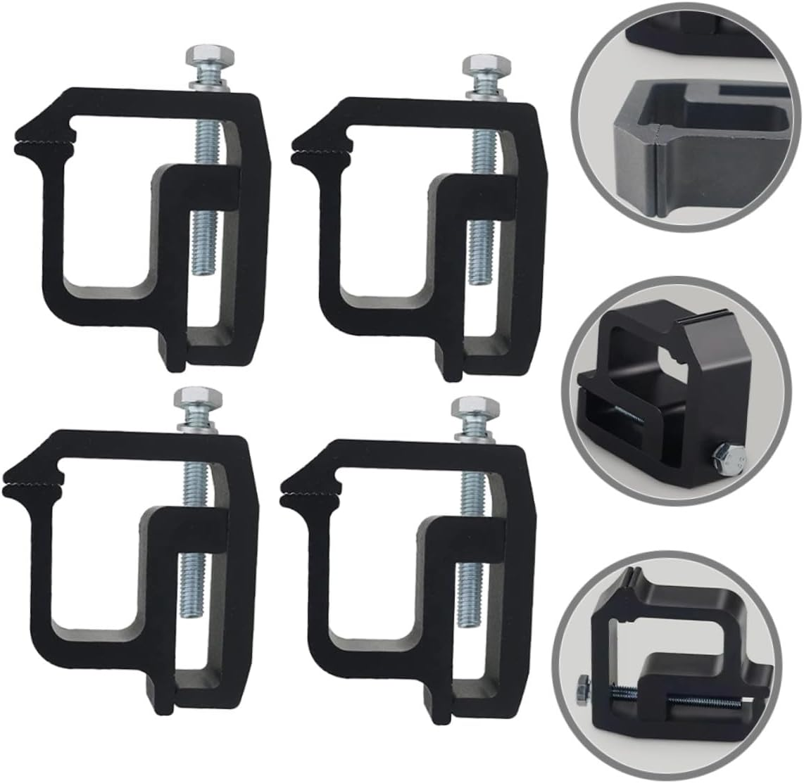 POPETPOP 4Pcs Truck Topper Clamps Camper Shell Mounting Clamps for Secure and Stable Truck Bed Canopy Installation Easy to Install Camping Accessories image number 5