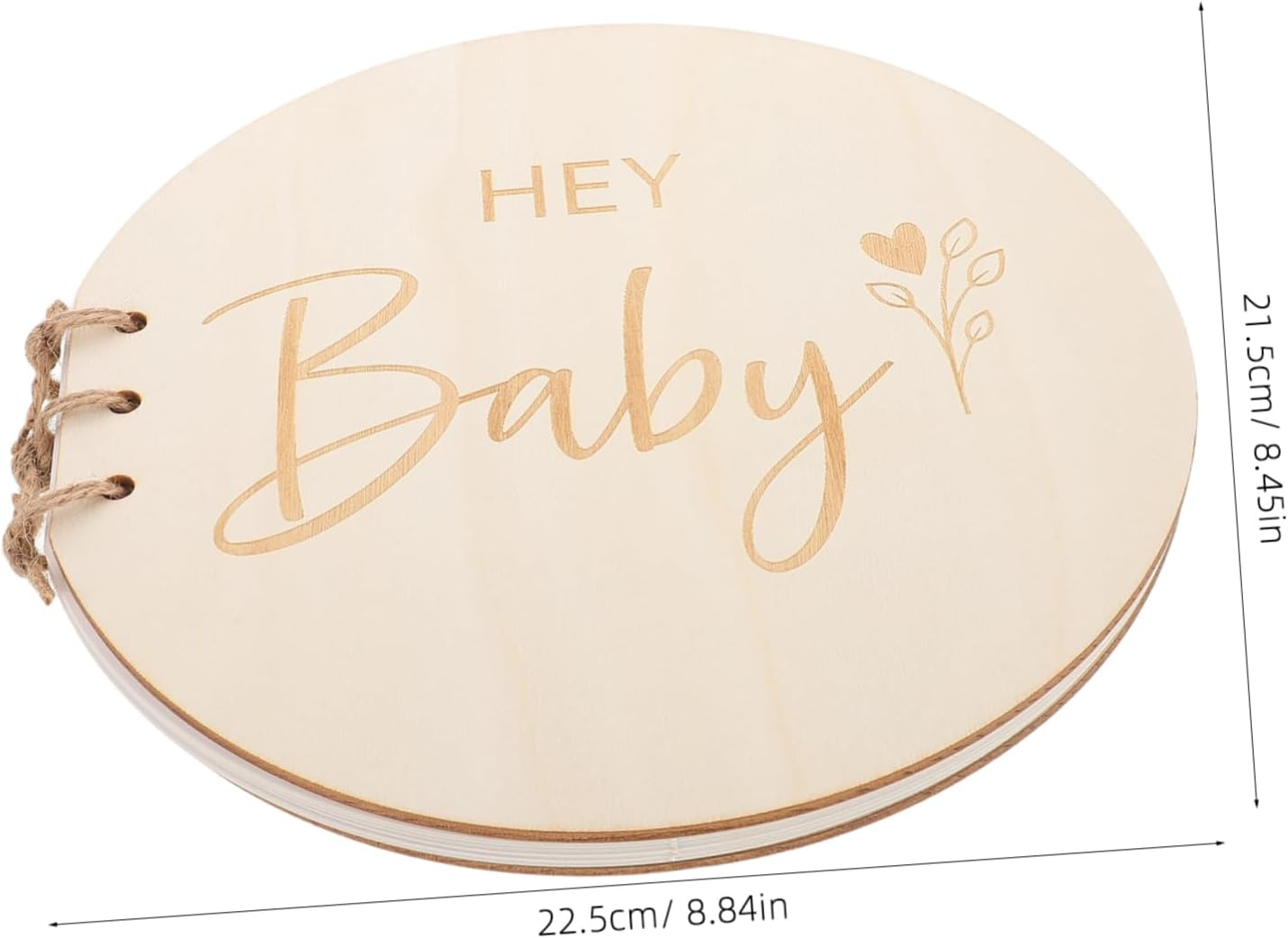 Wooden Shower Guest Book with Rustic Cover Elegant Keepsake Memory Album for Newborns and First Birthdays Thoughtful Sign in Journal for Boys image number 2