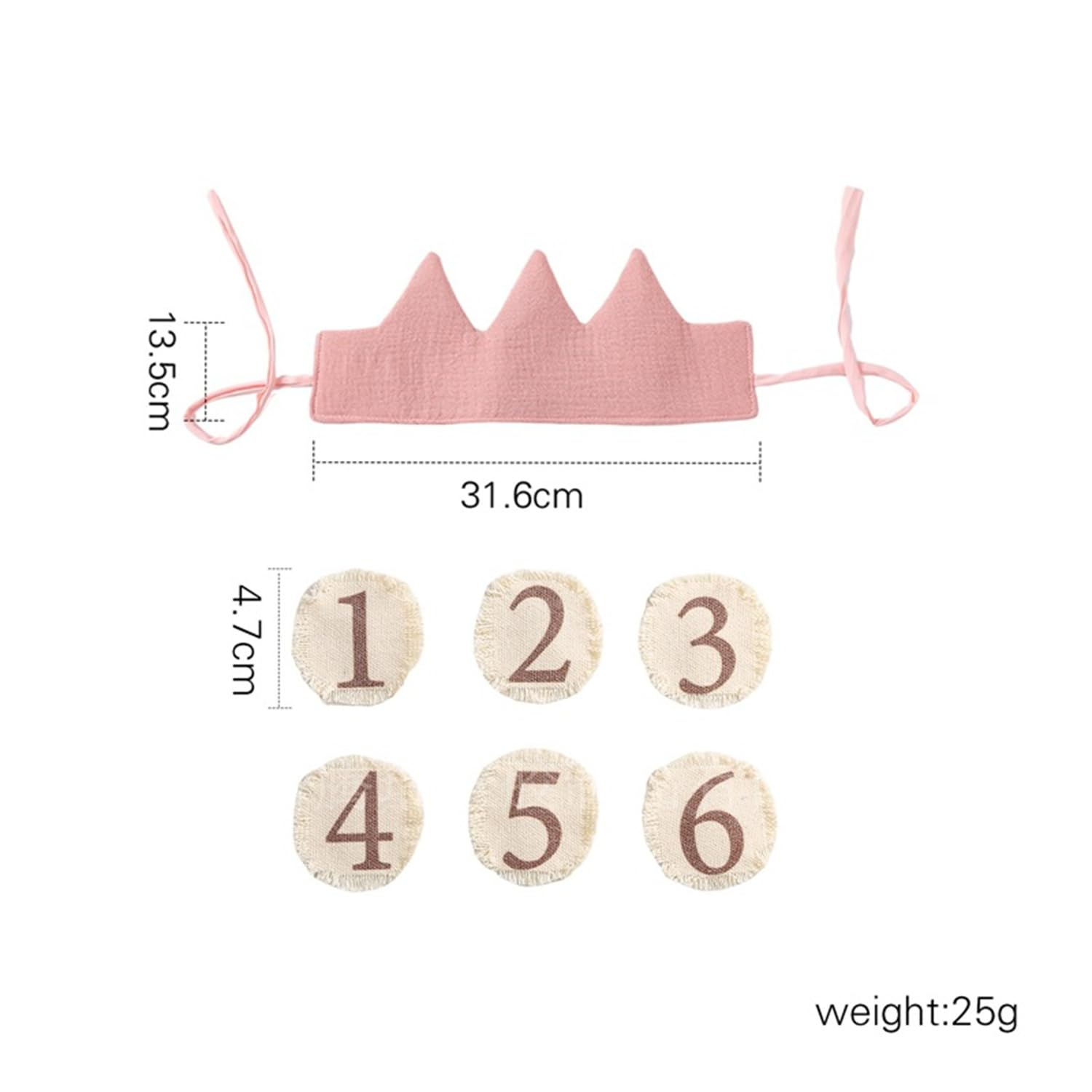 Banner for 1St Birthday, Handmade Birthday Crown, Blue and Pink Set, Birthday Crown Hat, Baby Shower Photo Props, Birthday Party Decorations Set for Baby Girl Baby Boy (Pink) image number 1