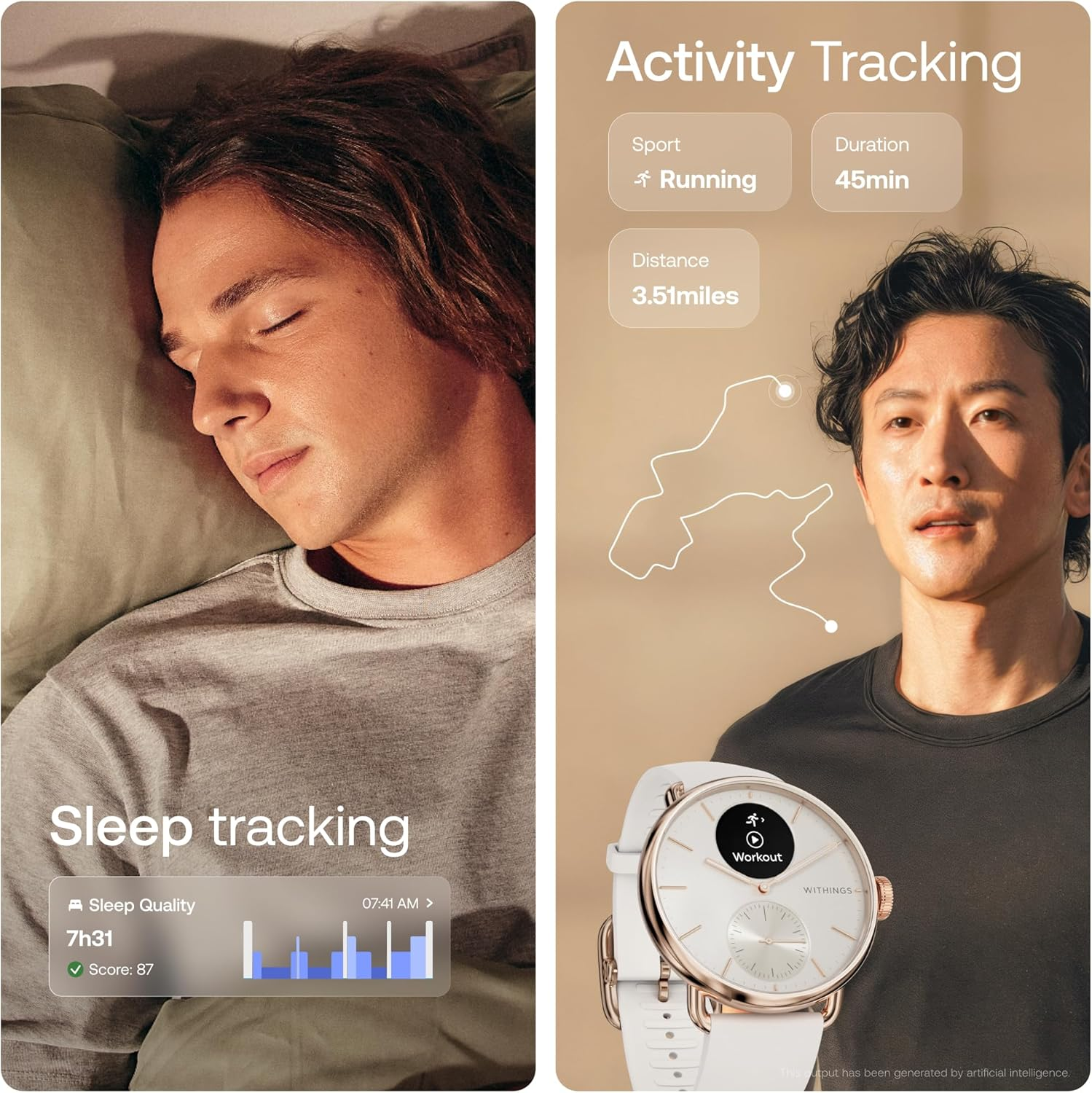 Withings Scanwatch 2 Hybrid Smartwatch, 38Mm, Rose Gold image number 4