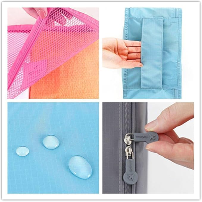 My Corgi Living 6-Piece Packing Cubes Set, Mesh Luggage Organizer Bags with Laundry Bag, Lightweight Travel Packing Cubes for Suitcases & Backpacks, Suitable for Men and Women (Grey) image number 1