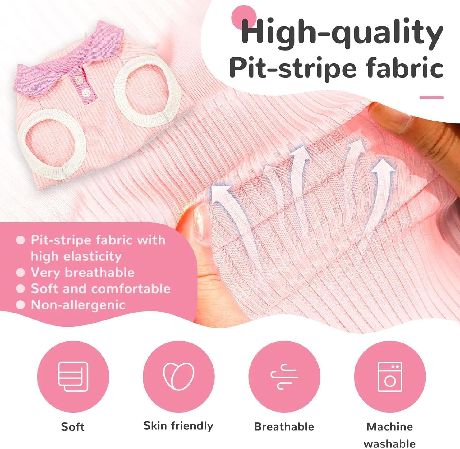 AXIIJGL Dog Tshirts for Small Dogs Polo Shirt Stretchy Dog T Shirt Breathable Dogs Cooling Vest Sweatshirts Girl Boy Puppy Dachshund French Bulldog Frenchie Chihuahua Pet Clothes image number 6