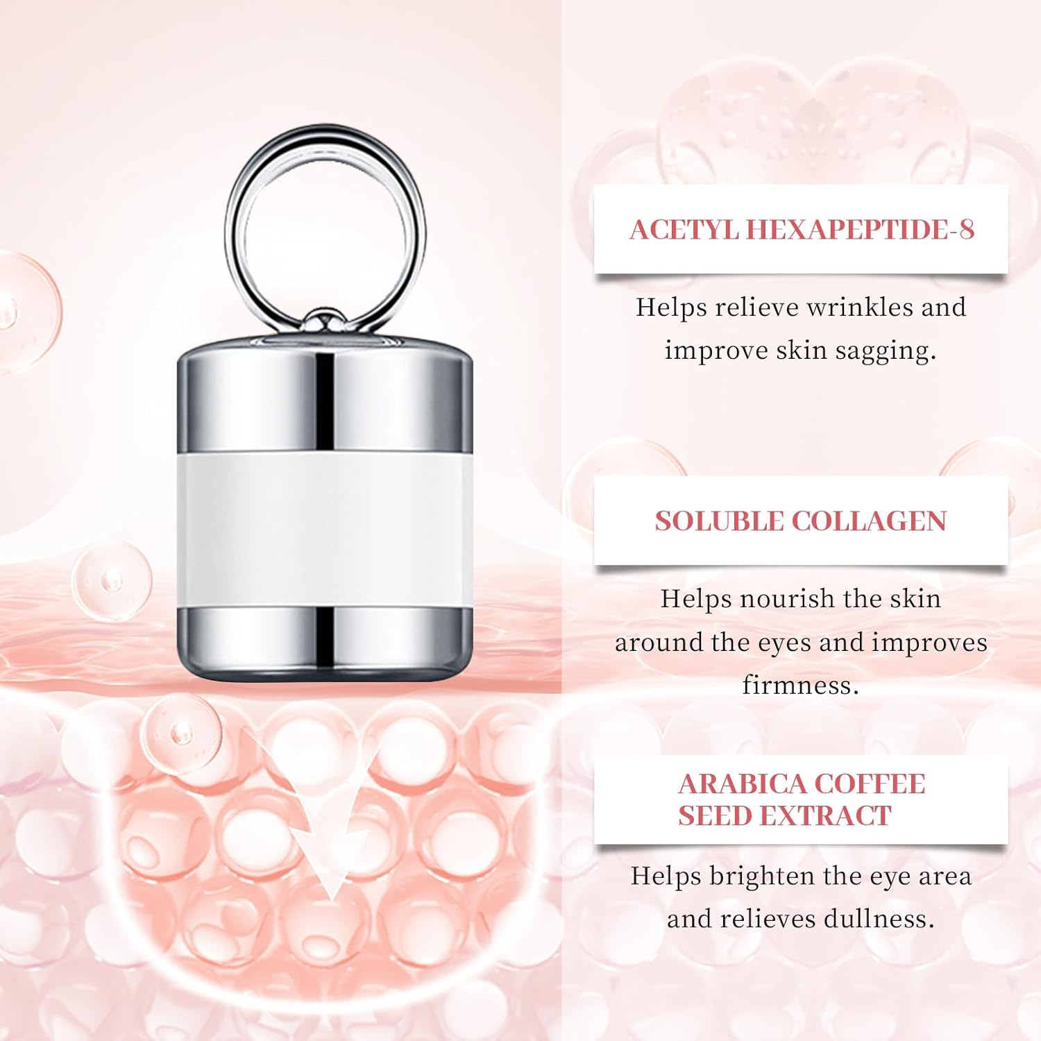 Electric Massage Eye Cream for Dark Circle,Tired Eye Refreshment with Gentle Vibration,Firm and Smooth of Fine Lines, for Anti-Wrinkle, Firming, Moisturizing image number 3