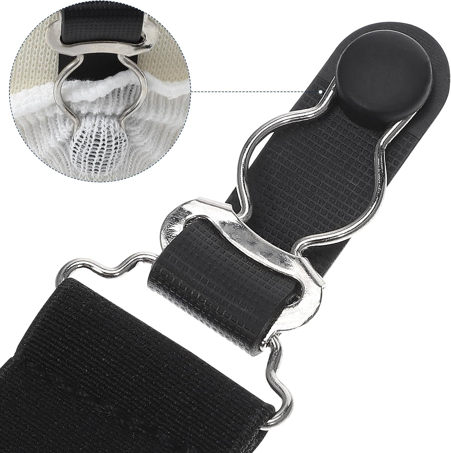 DECHOUS Shirt Stays, Adjustable Elastic Straps Men Shirt Stays Garter with Non-Slip Locking Clips Men Accessories Holder Straps for Men Women Military or Professional image number 1