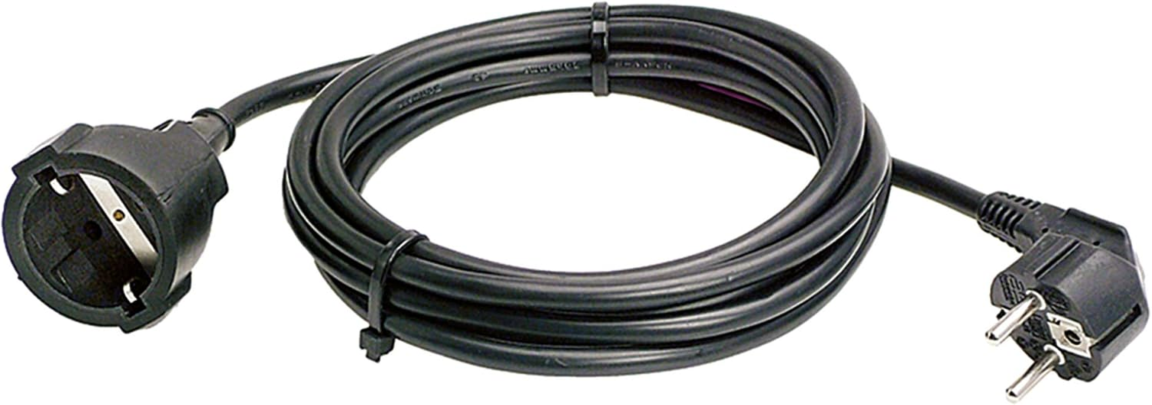 As - Schwabe Schwabe Plastic Extension - 2 M PVC Cable with Earthing Contact Plug & Earthing Contact Coupling - 230 V / 16 a Schuko Extension Cable with Plastic Coating - IP20 - Black I 50202