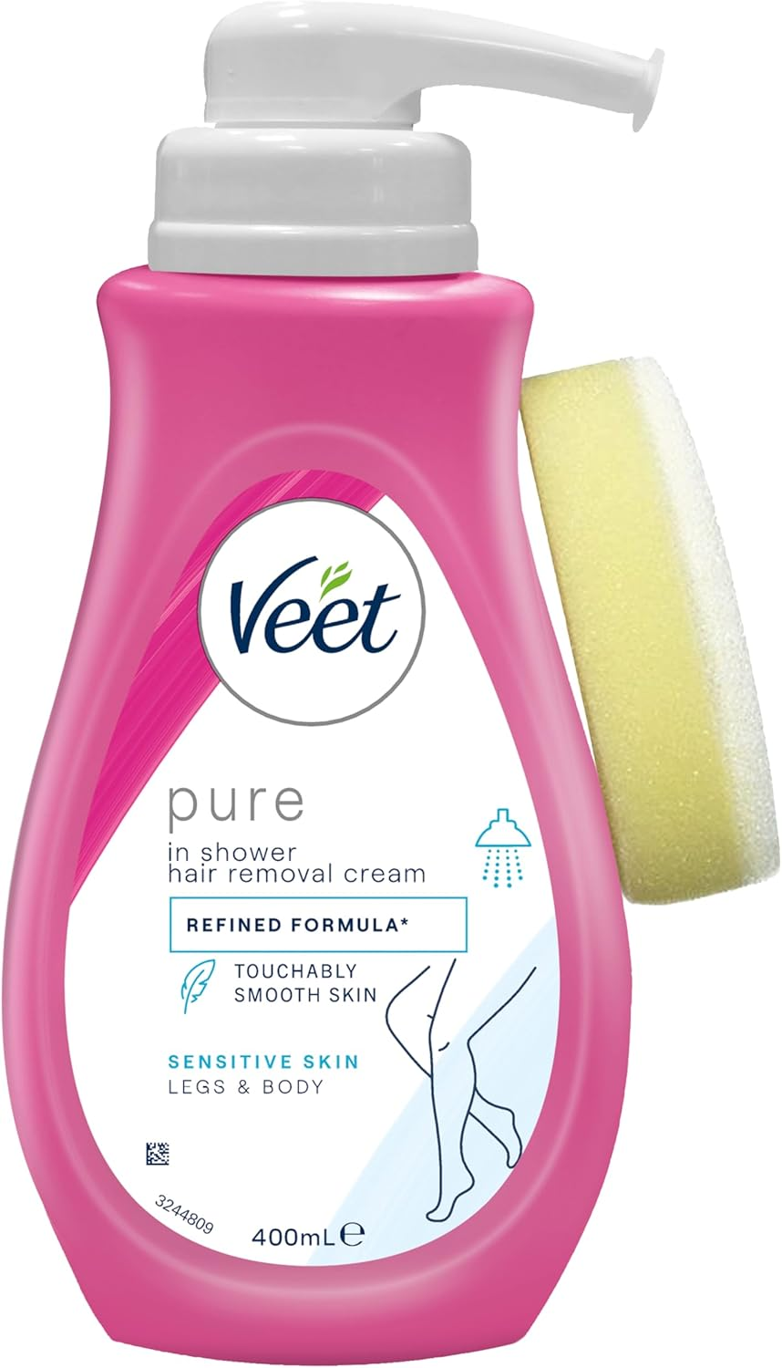 Veet Pure in Shower Hair Removal Cream for Sensitive Skin 400Ml