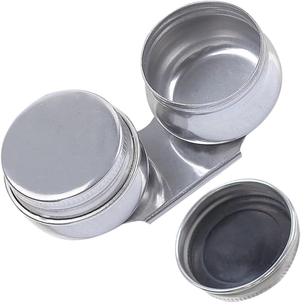 Oil Painting Double Oil Pot Stainless Steel Cups Lid for Artists Students Paint Brush Cleaner Rinse Cup image number 6
