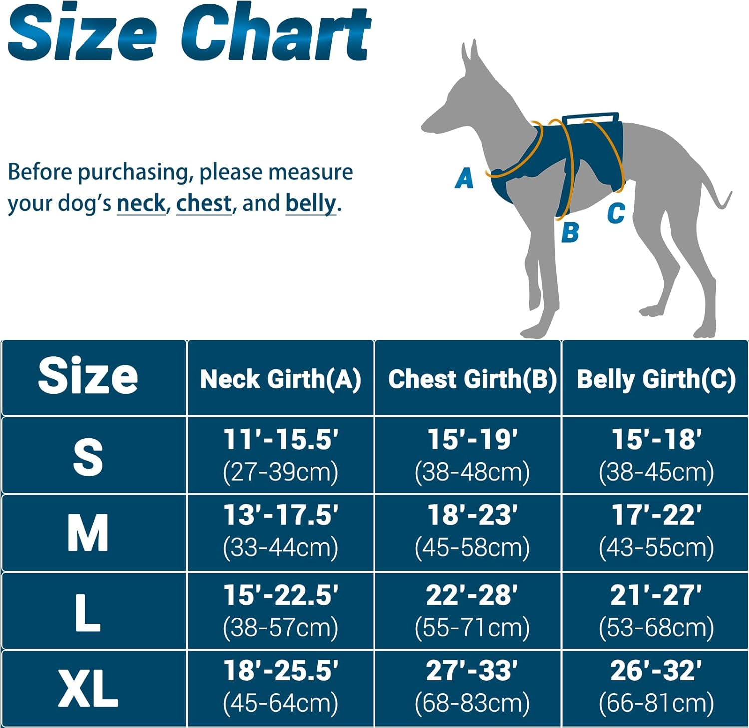 BELPRO Multi-Use Support Dog Harness, Escape Proof No Pull Reflective Adjustable Vest with Durable Handle, Dog Walking Harness for Big/Active Dogs (XL (Pack of 1), Blue) image number 4