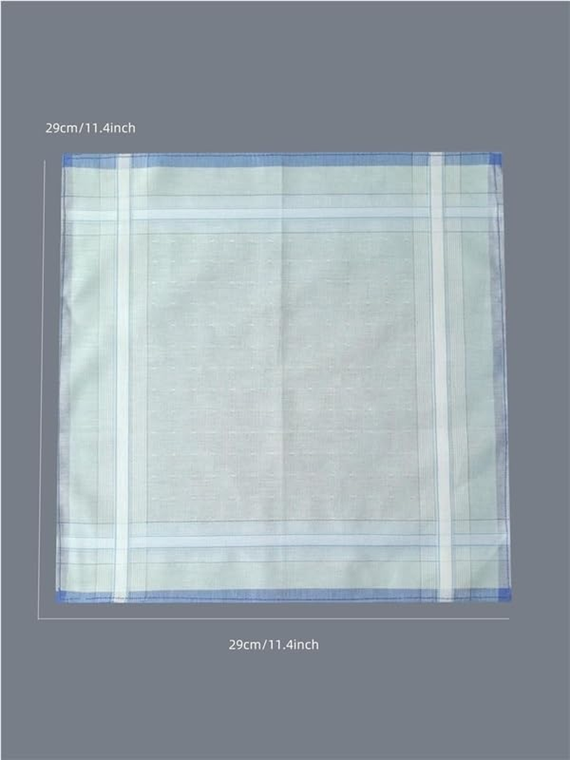 10-Pack 100% Cotton Women'S Handkerchiefs &ndash; Multicolor Striped & Plaid Vintage Pocket Squares image number 2