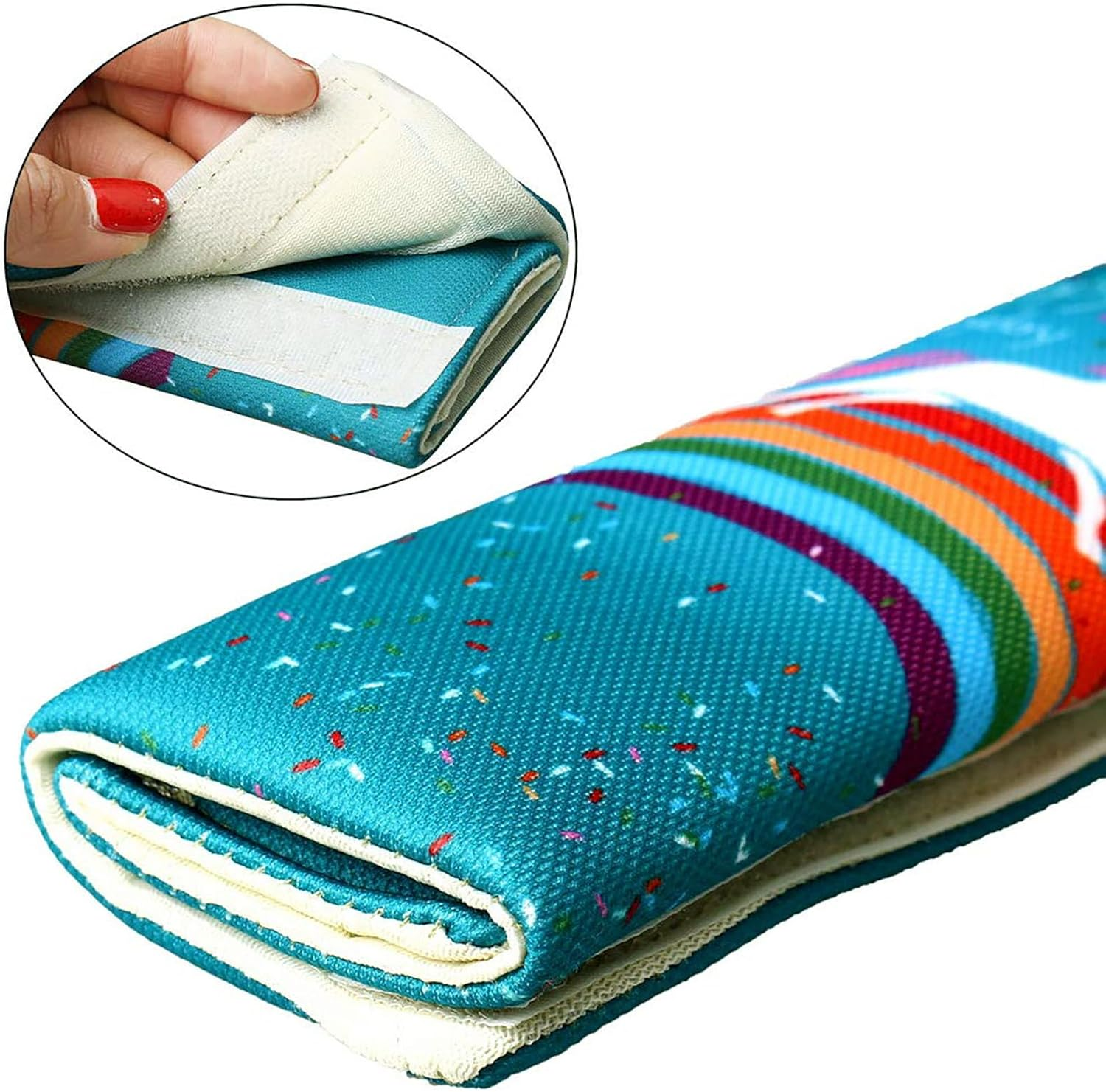 Pack of 2 Seat Belt Pads, Children, Children'S Car Seat Belt Pads, Seat Belt Pads with Dinosaur Motif, Cartoon Printed Shoulder Pads, Soft and Comfortable Car Shoulder Pads (Unicorn) image number 1