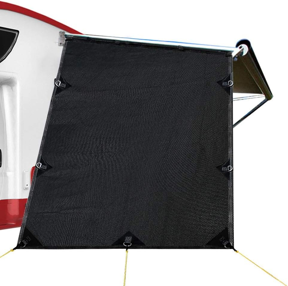 Privacy Screen Roll Out Awning 1.95X2.2M Sun Shade End Wall Side Black image number 6
