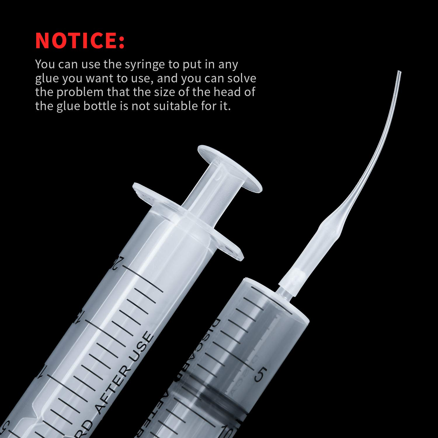 Hsei 200 Pcs Micro-Tips Plastic Glue Bottle Tips Glue Extender Precision Applicator for Crafting, Lab Dispensing, Adhesive Dispensers image number 2