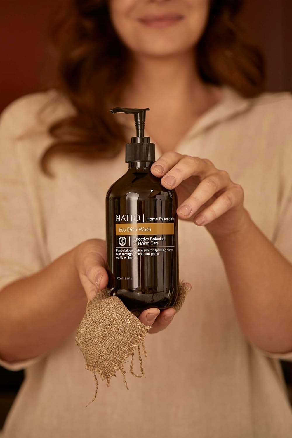 Natio Australia Home Essentials Eco Dish Wash 500 Ml - Botanical Cleaning Care Non-Toxic Dish Soap - Orange, Eucalyptus, Lime, Tangerine & Palmarosa - Sulphate Free, Cruelty Free & Made in Australia image number 3