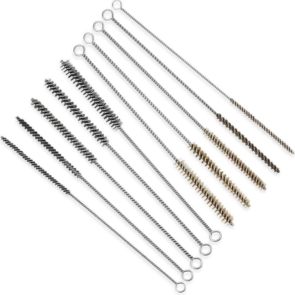 10-Piece Wire Tube Brush Set - Brass Pipe Cleaning Brushes, 5 Sizes image number 2