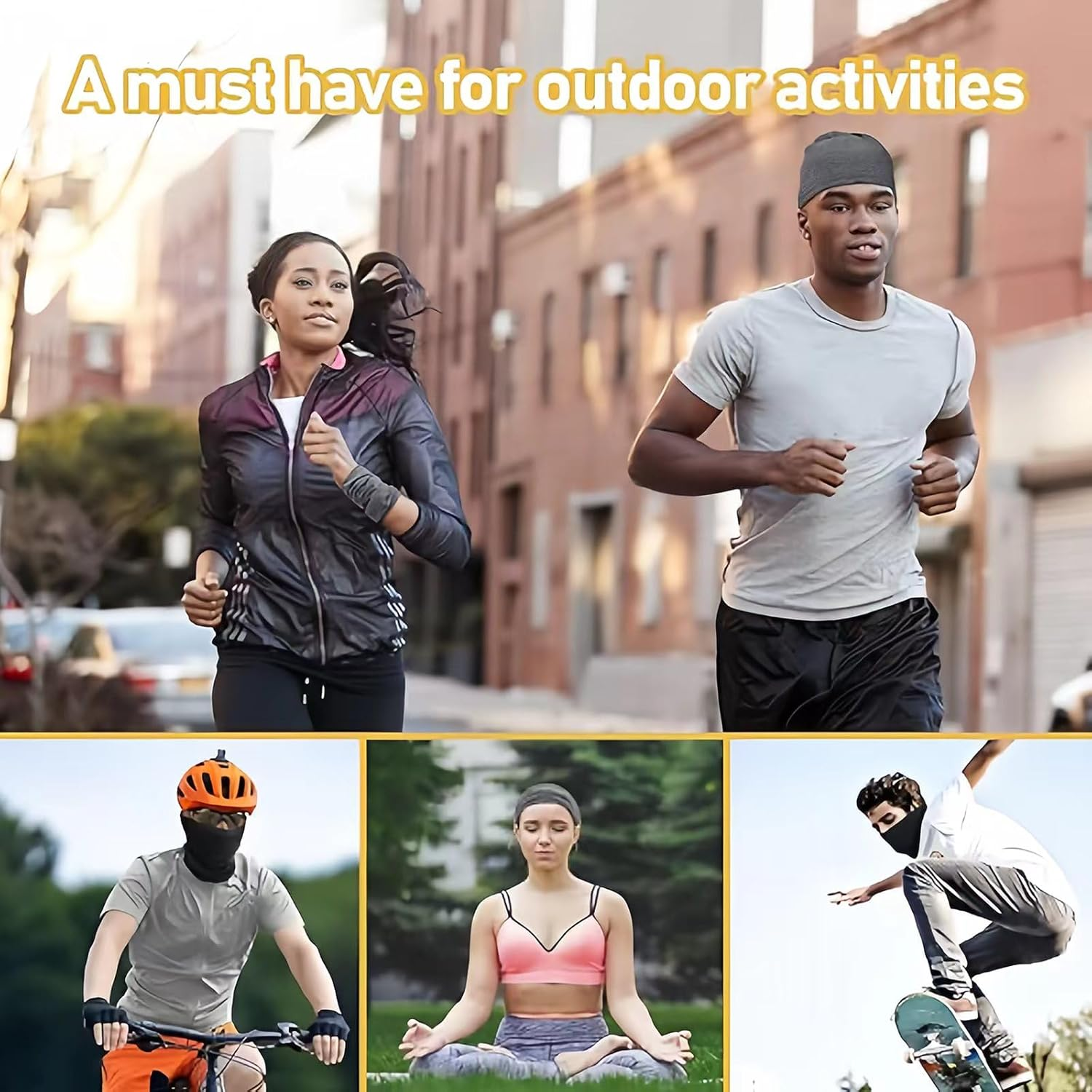 BUYUP Neck Gaiter Face Cover Scarf(1 Pack) with Ear Loops-Sun Dust Protection Fishing Hiking Mask for Men Women image number 3