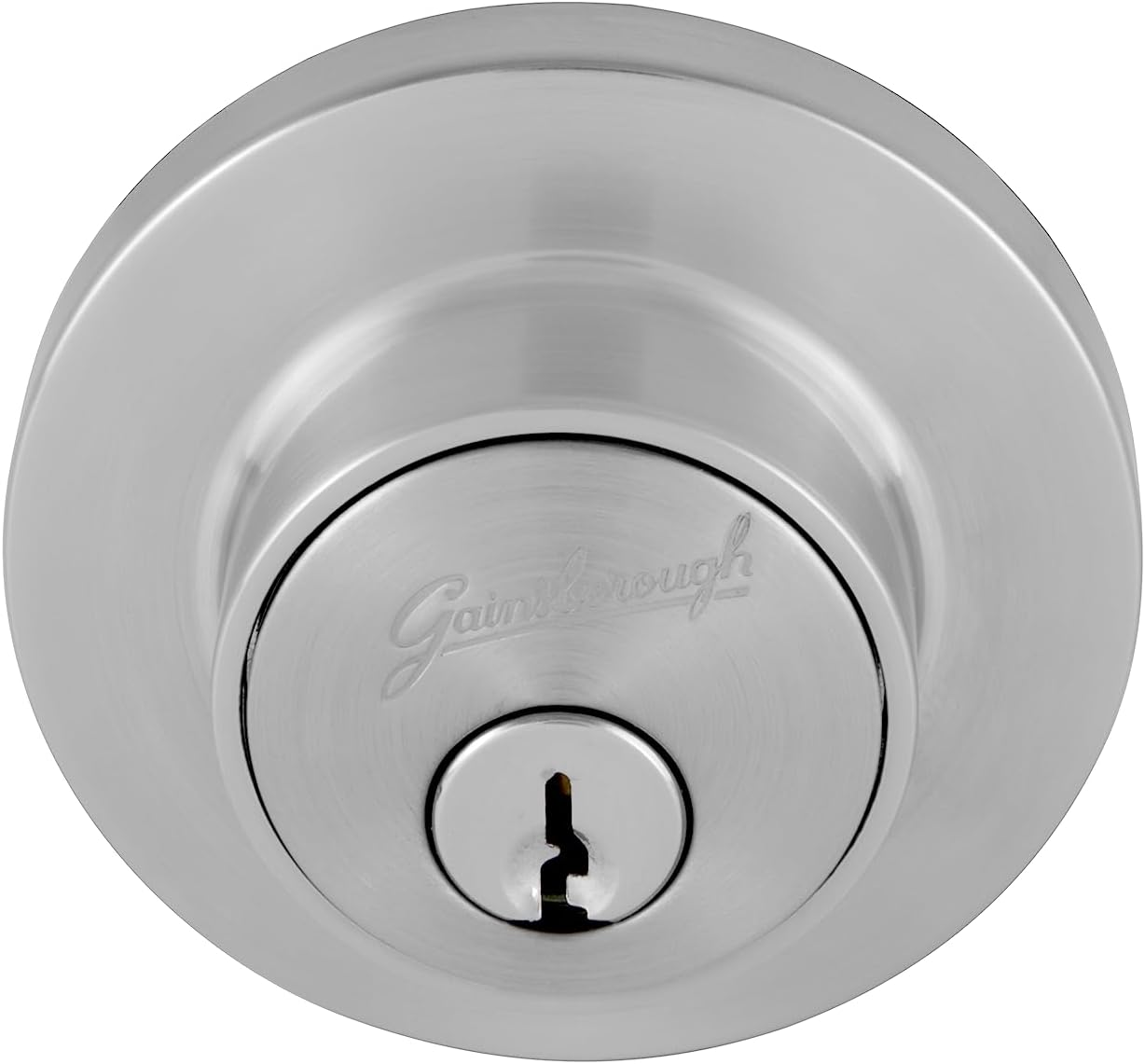 Gainsborough Tradepro Cass round Double Cylinder Deadbolt Lock, Satin Chrome image number 2