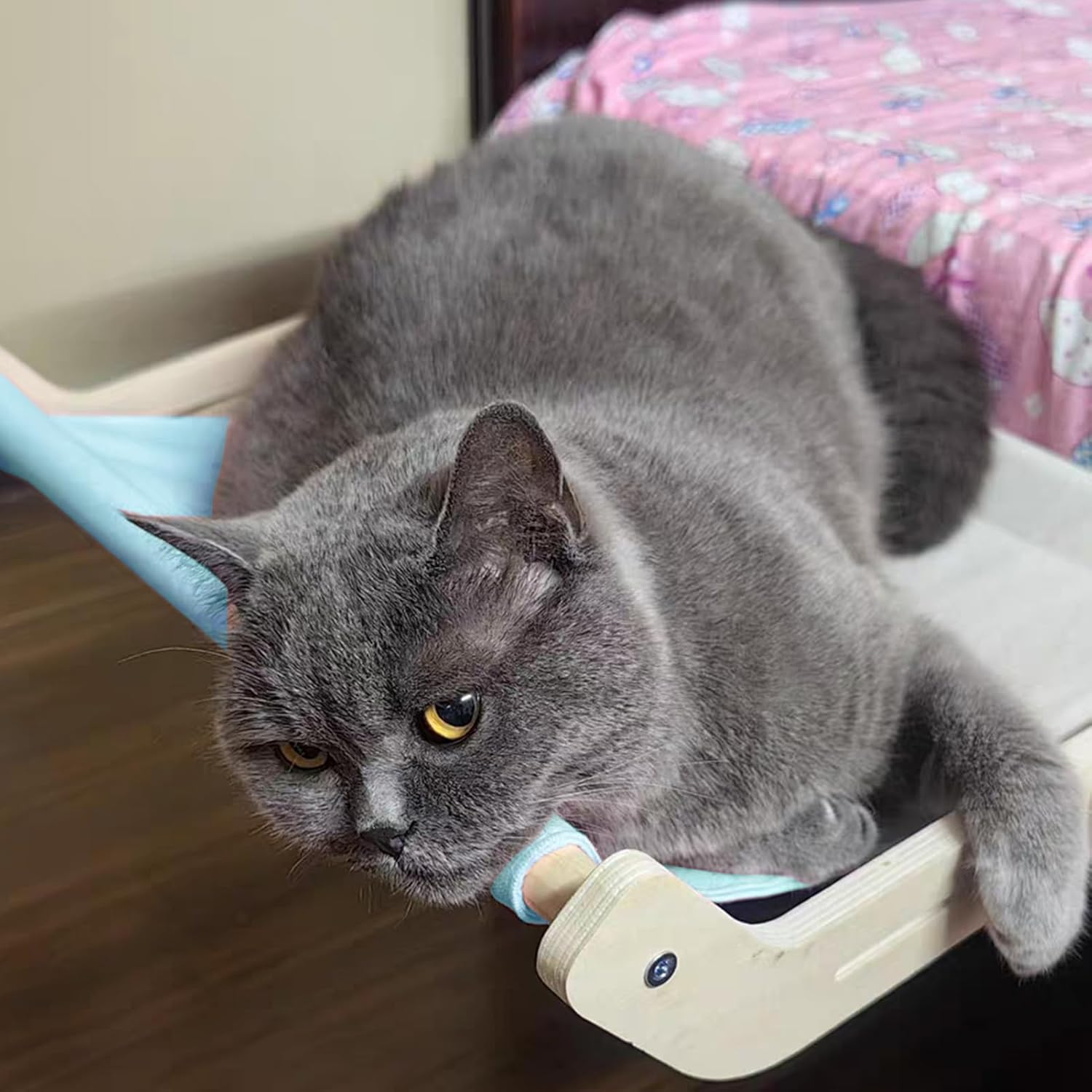 Cat Hammock for Windows, Climbing Wall Cats, Window Seats for Cats, Cat Bed for Bed Edge, Cats, Balcony, Hammock, Bed for Windowsill, Cat Lounger up to 18 Kg image number 2