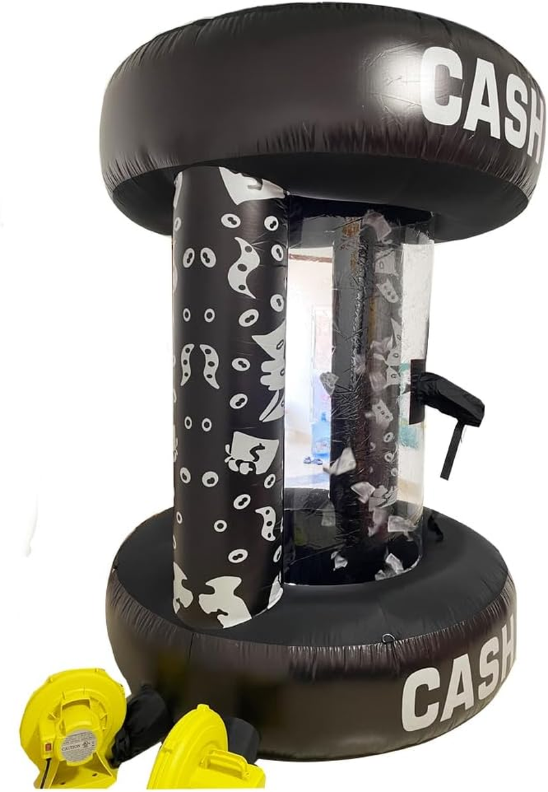 TONGFUSHE Inflatable Cash Cube Booth - Money Grab Machine, Three-Dimensional Fast Cash Grab Game Activity (Without Air Blower)