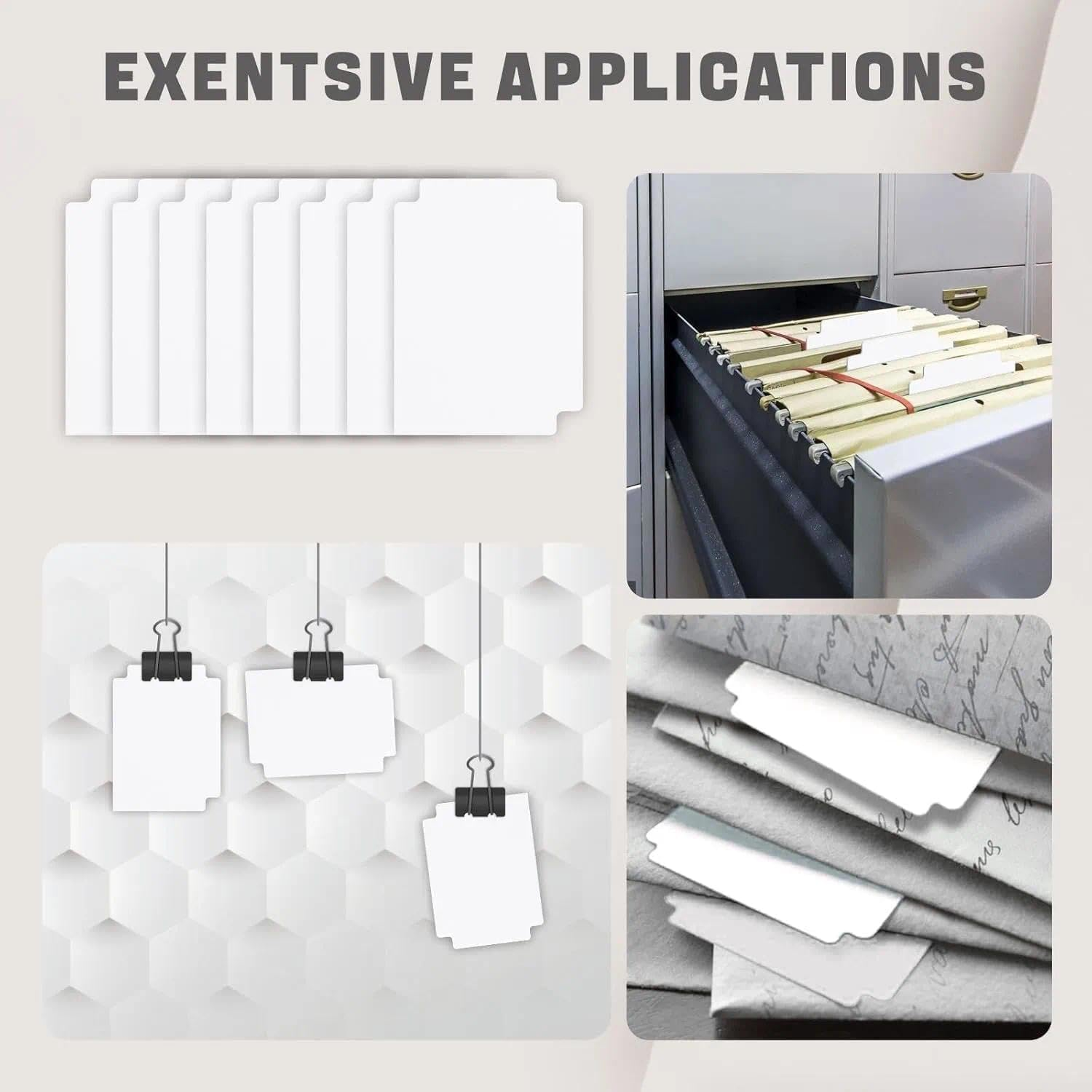 Leralsta Trading Card Dividers - 100 White Dividers with Tabs for Games & Sports Card Boxes - 2.7 X 3.8 Inches image number 3