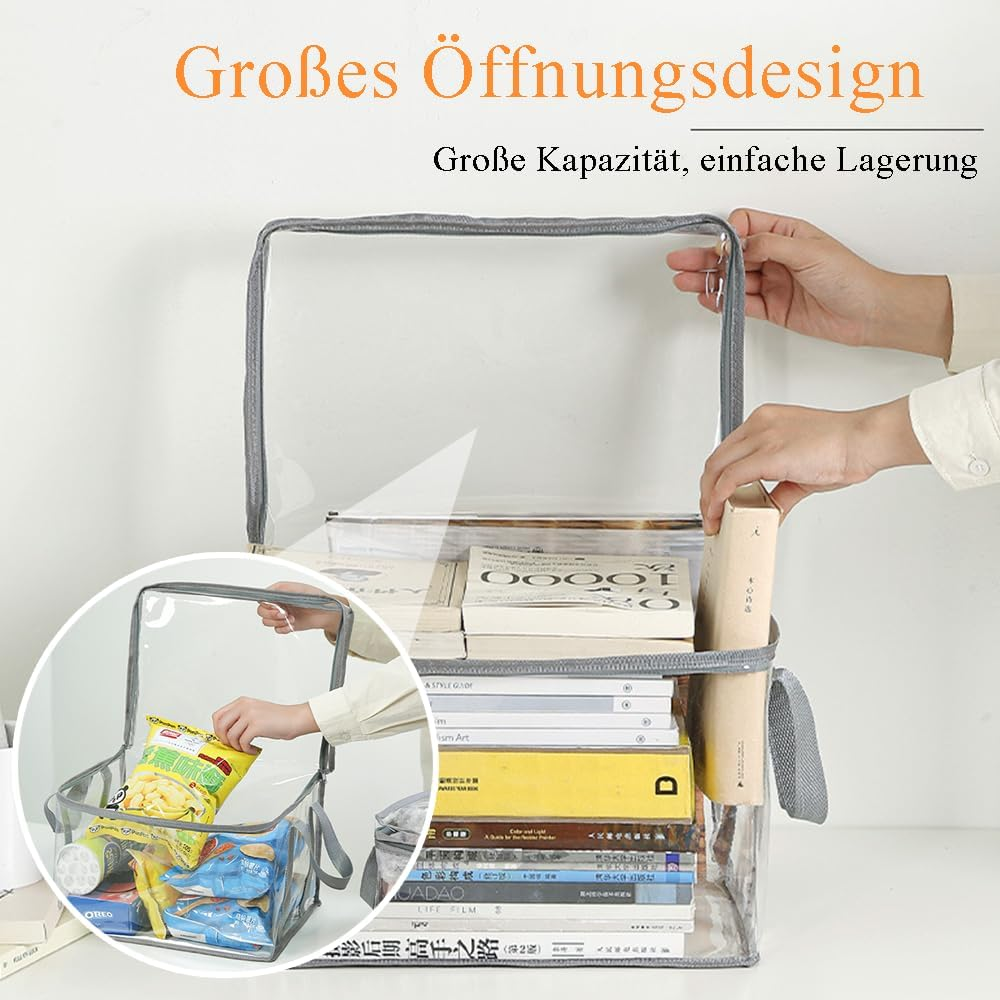 MIUPOO Large Cosmetic Bag, Waterproof, Toiletry Bag, Transparent, Make up Bag, Portable, Waterproof Makeup Training Box, Large Capacity Cosmetic Bag, Portable, Travel Make up Bag