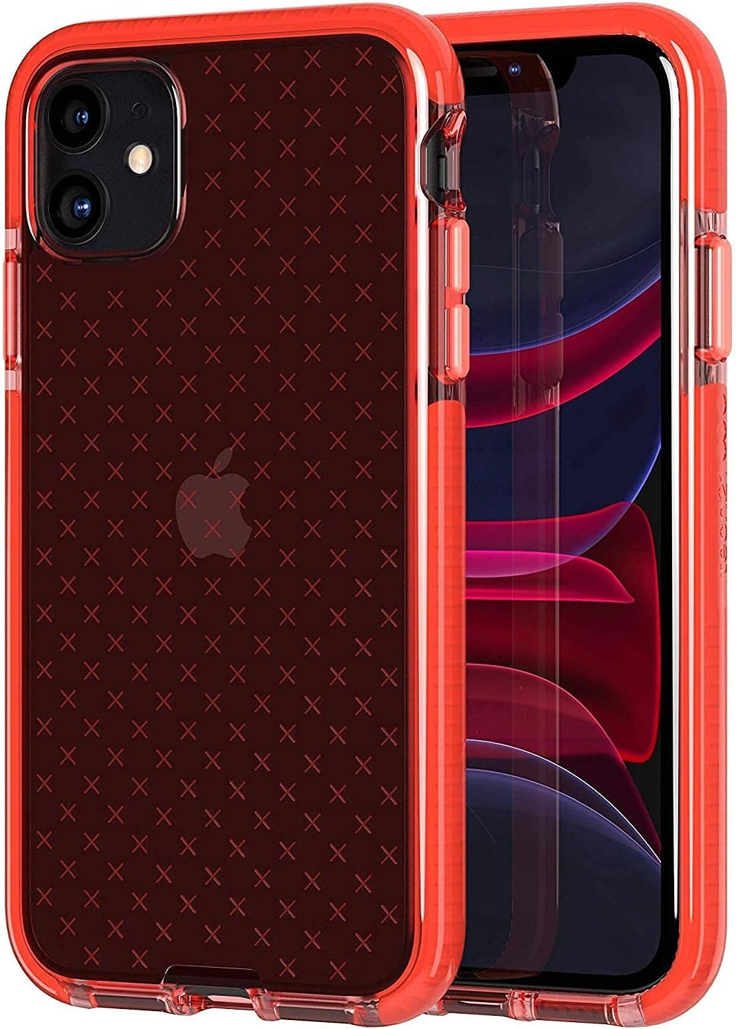 Tech21 Evo Check Phone Case for Apple Iphone 11 with 12 Ft. Drop Protection Coral - Indigo image number 7
