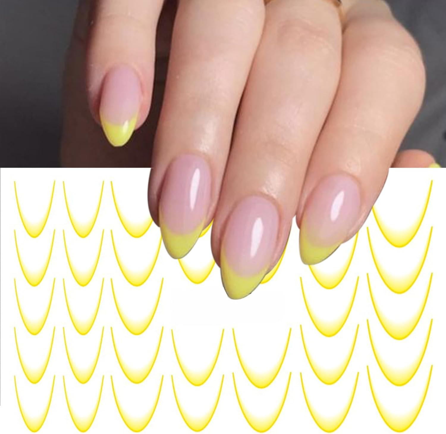 Nail Decals | 8 Colors French Tip Decals - Salon Manicure Nail Stickers for Women Girls Daughter Home Birthday Toenail French Tips image number 6