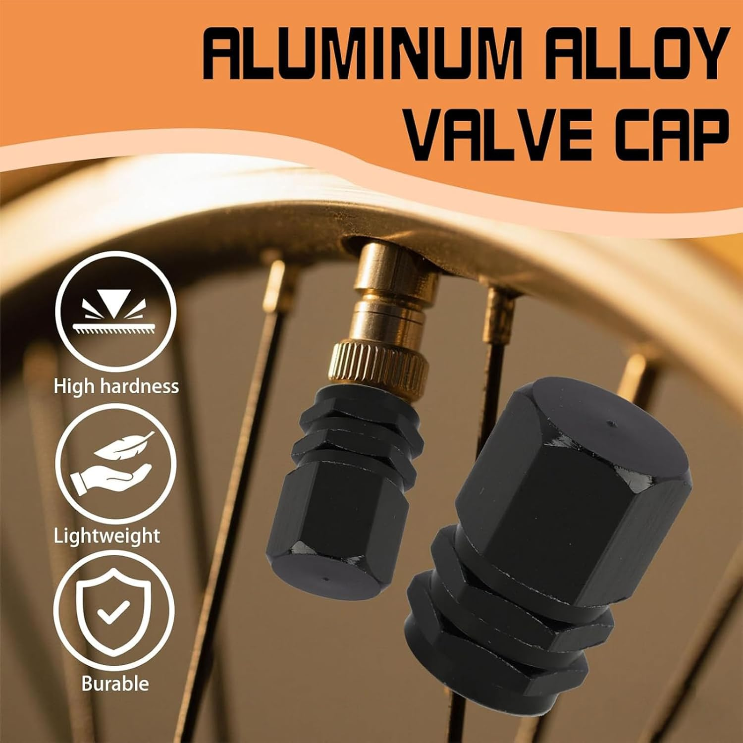 30 Pcs Tyre Valve Caps and Gasket, Hexagon Aluminum Car Tyre Valve Caps Suitable for Car SUV Bike Motorcycle for Owner Group Enthusiast People Who Pay Attention to Driving Safety image number 1