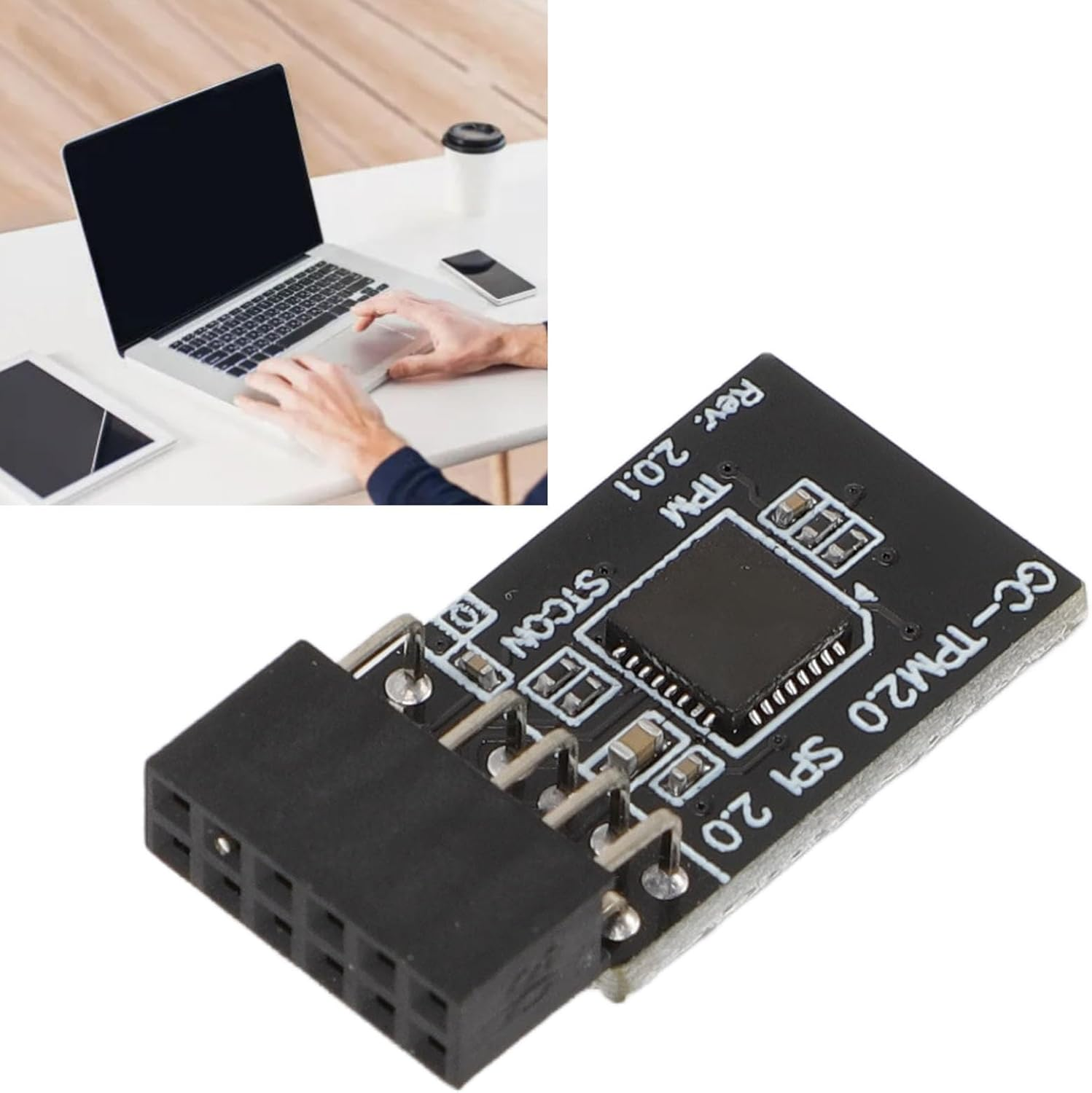 TPM2.0 Security Module 12Pin, 2.54Mm Pitch, 2X6P, Compatible with Various DDR4 Memory Type Motherboards, Suitable for Win11 System image number 4