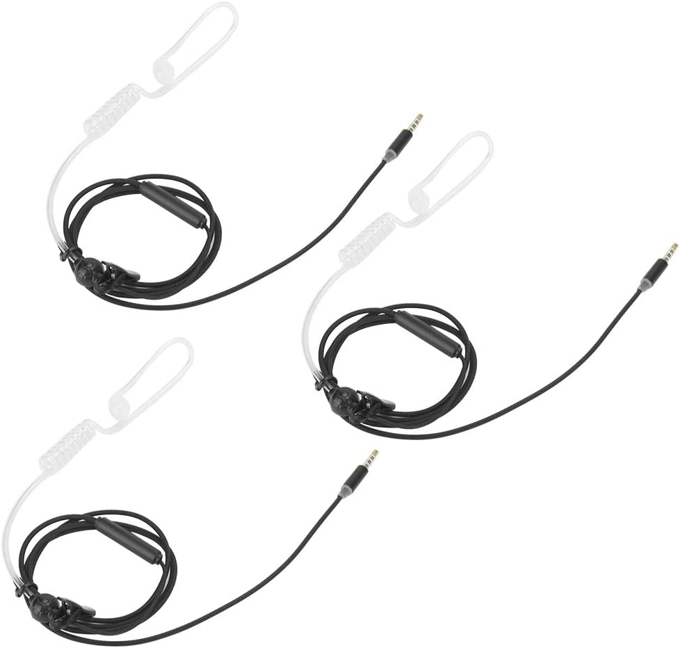 POENVFPO 3 Sets of Noise Reduction Headphones -Anti -Radiation Headphones with a Collar Clamp/Holder for Mobile and Professional Phones image number 6