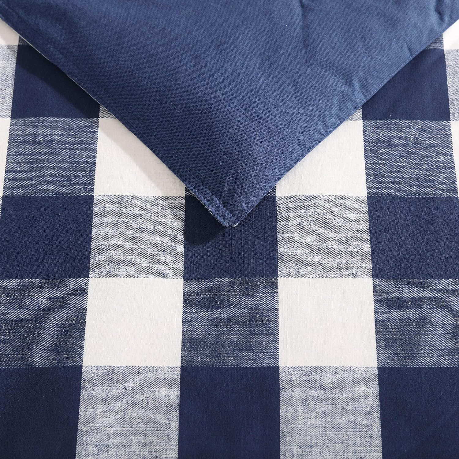 Eddie Bauer - King Duvet Cover Set, Reversible Cotton Bedding with Matching Shams, Stylish Plaid Home Decor (Lakehouse Blue, King) image number 5