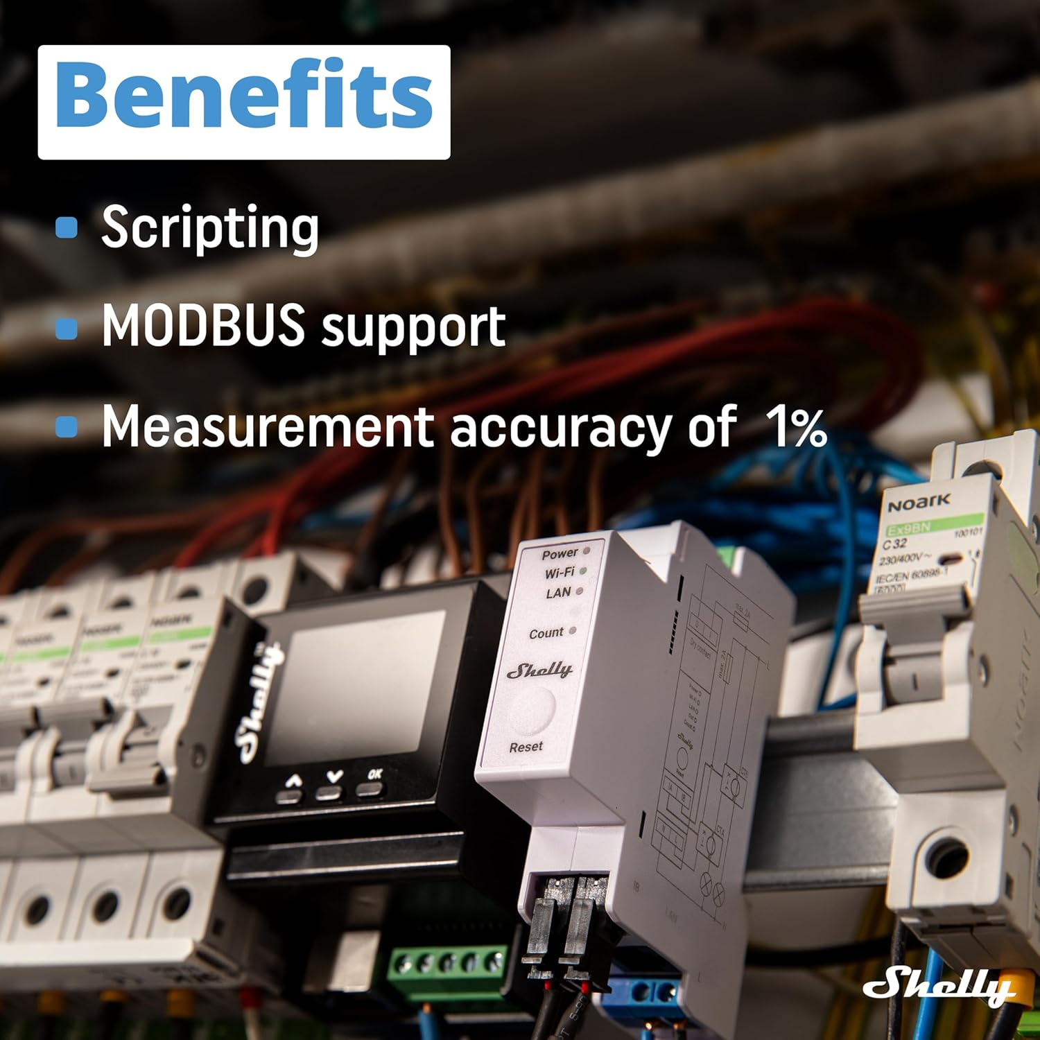 Shelly Pro 3EM (120A) | Wifi & Bluetooth 3-Phase Smart Energy Meter | 2-Way Consumption | Home Automation | Compatible with Alexa & Google Home | Ios Android App | No Hub Required | Solar Panels image number 1