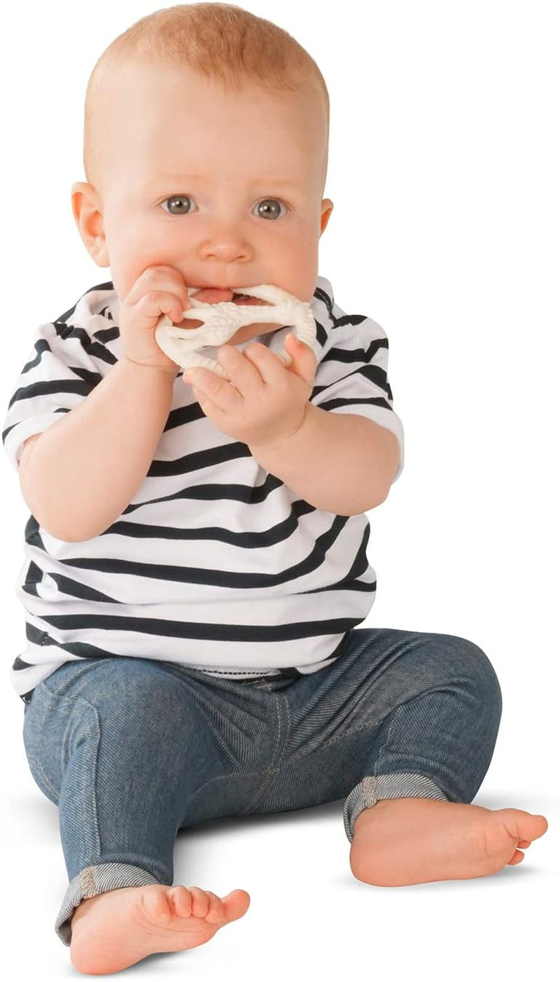 Sophie La Girafe - So'Pure Teething Rings Circle - 100% Natural Rubber - Rounded Pimples & Ridges - Pain Relief - Lightweight & Ergonomic - Age: 3 M + image number 1