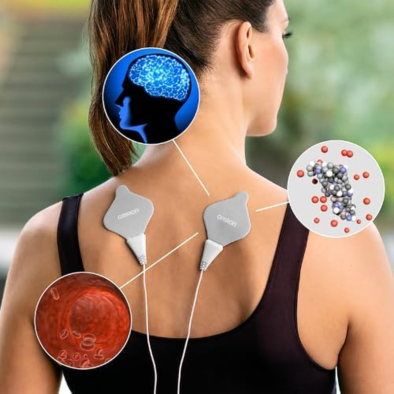 Omron HVF311 Electronic Nerve Stimulator for Drug-Free Pain Relief &ndash; Soothing Heat with 6 Massage Modes, Soft Touch Pads, Compact Design, LCD Screen and 2+2 Year Warranty image number 3