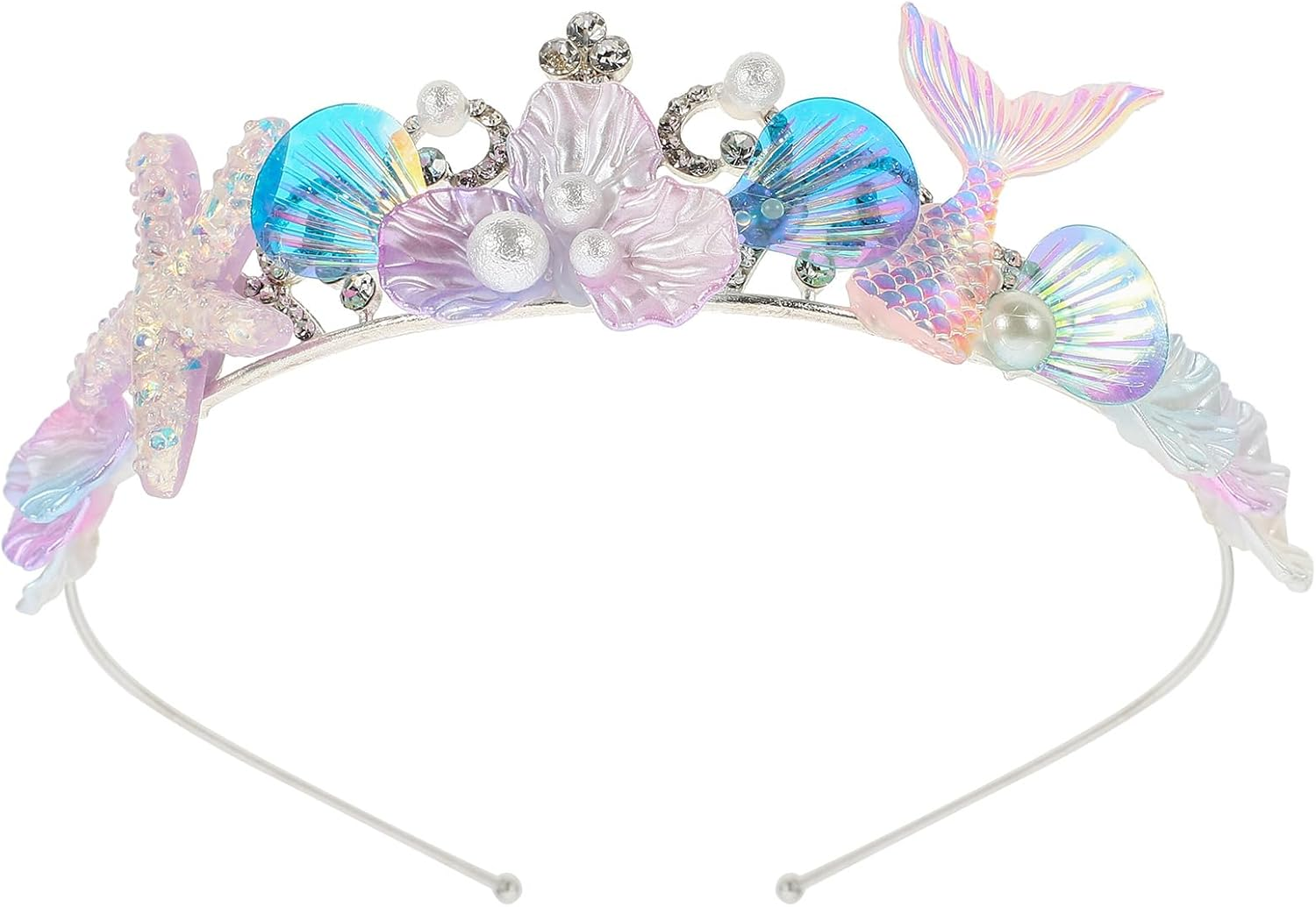 Beaupretty Mermaid Hair Accessories Mermaid Crown Rhinestone Hair Accessories Mermaid Hair Band Mermaid Hair Bands Shell Hair Band Cosplay Headpiece Cosplay Hair Accessories image number 6