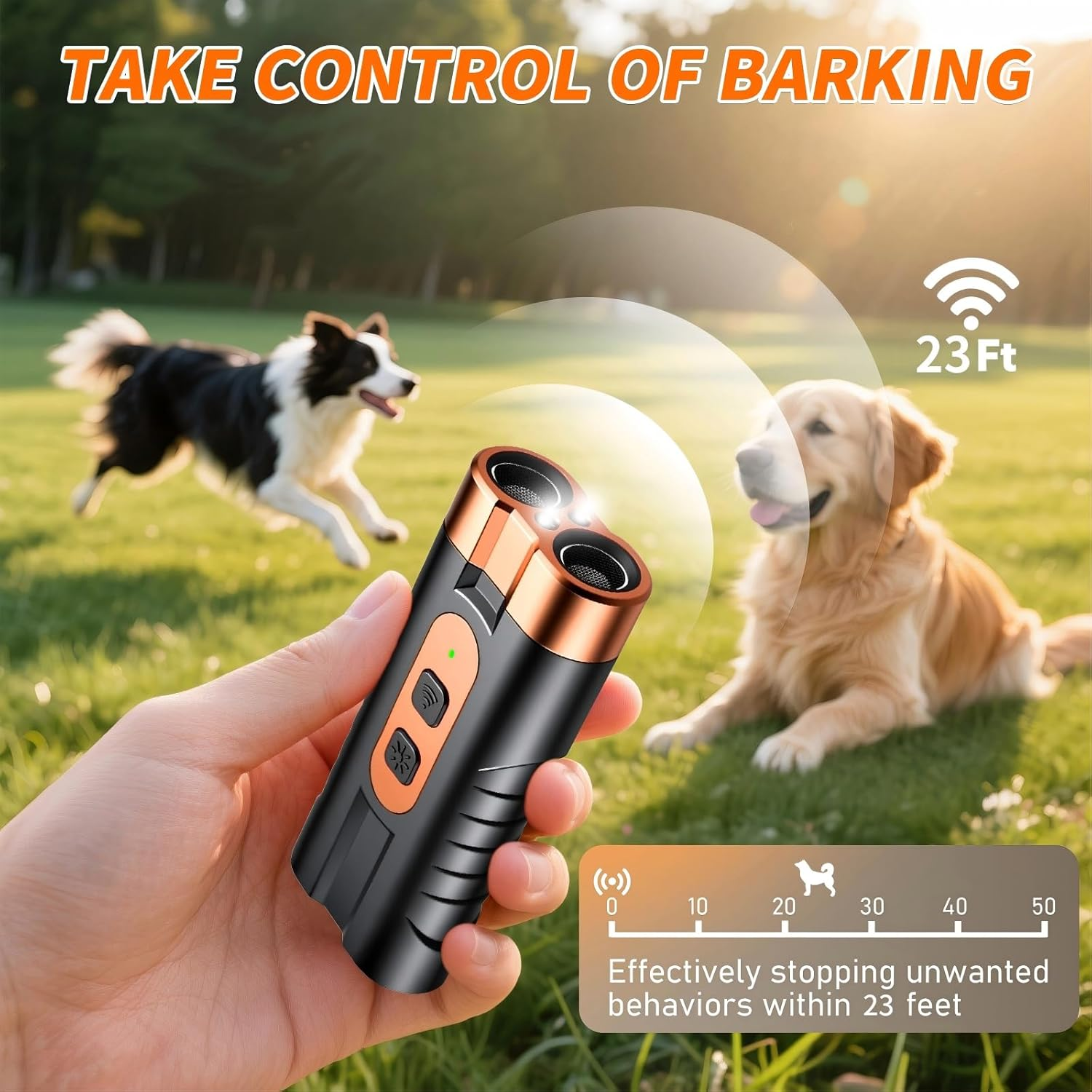 Dog Bark Deterrent Devices for Own or Neighbor'S, Bark Shield, Dog Ultrasonic Bark Control, Type-C Charging, Effective & Safe, Dog Training Tools, anti Barking Device for Dogs Indoor Outdoor Use image number 4