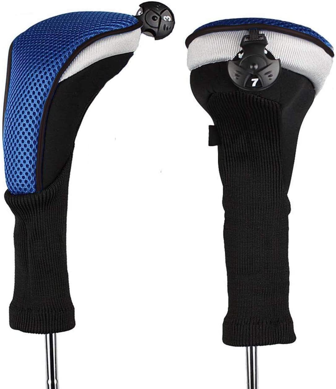 Golf Club Head Covers for Woods and Driver Hybrids Fairway Value Pack Protective Clubs Headcovers with Interchangeable No.Tags 1 3 5 image number 6