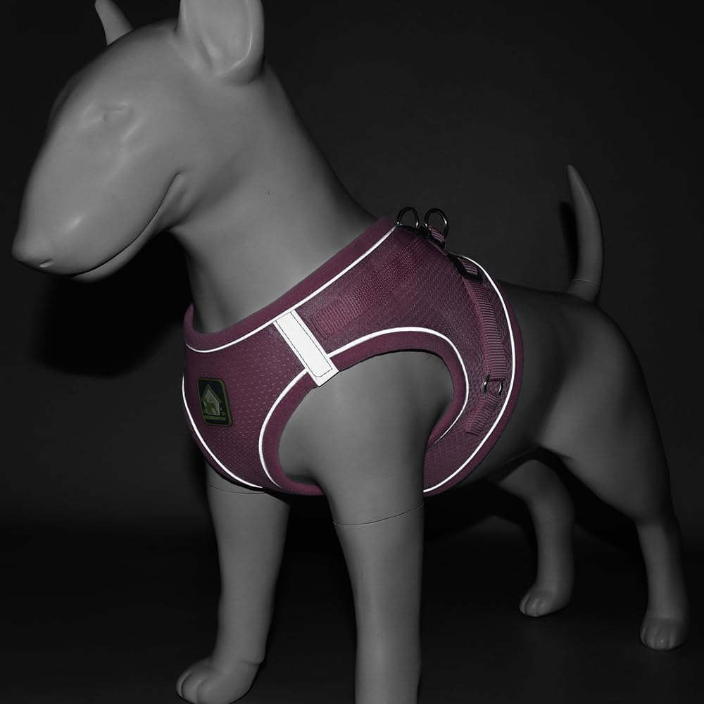 Velmoriah Small Dog Harness and Leash Set, No Pull Breathable Soft Mesh Puppy Vest Harness, Adjustable Reflective Pet Harness Vest for Cats Small Medium Dogs (L) image number 6