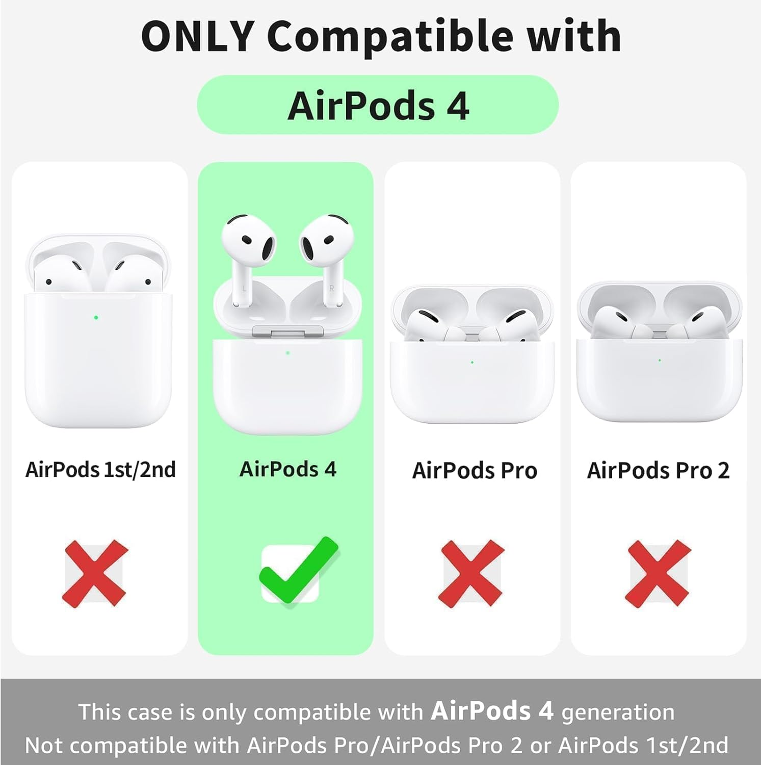 Premium Protective Case for Airpods 4Th Generation - Stylish & Durable Airpods Case with Keychain for Air Pod & Airpods Accessories（Yellow） image number 5
