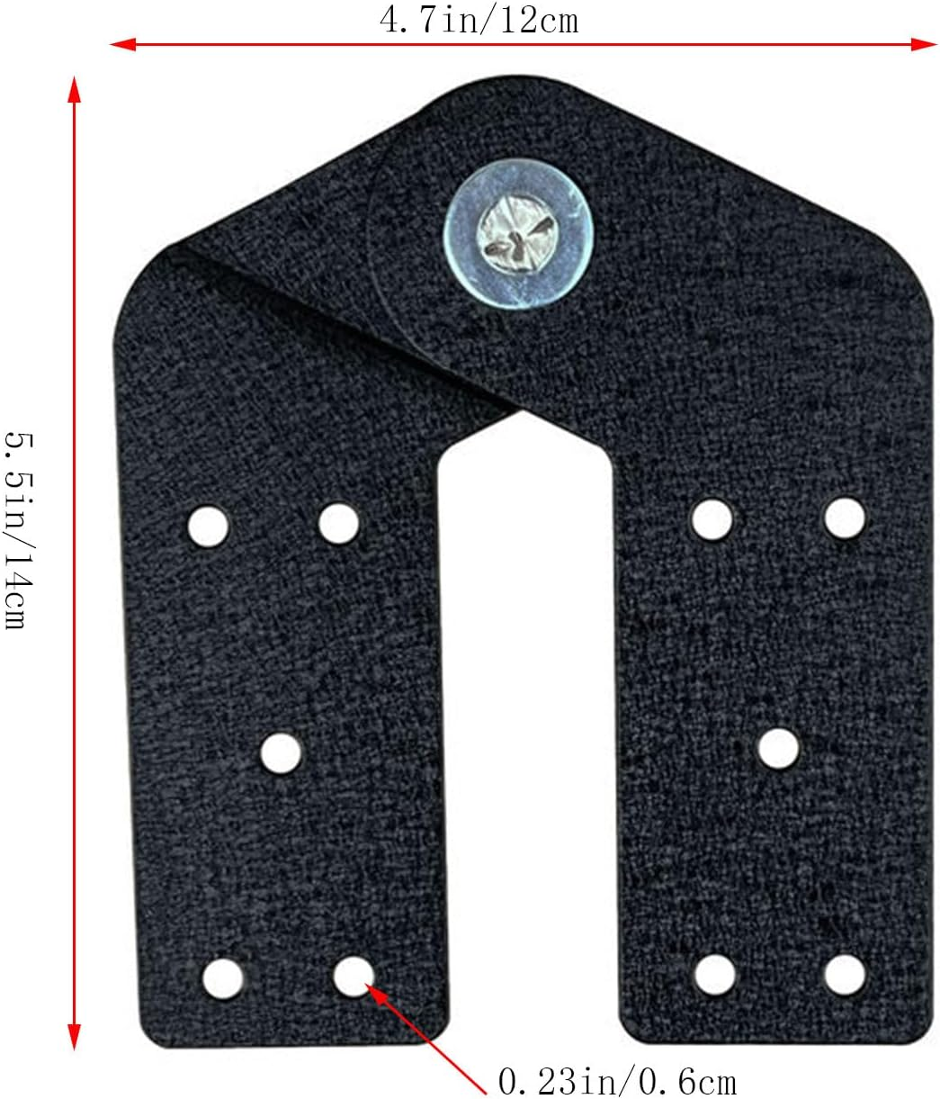 2 Pcs Attic Ladder Hinge Pull down Attic Stair Parts Attic Ladder Parts Suitable for Restoring Old Loft Ladder, DIY Ladder (Black)