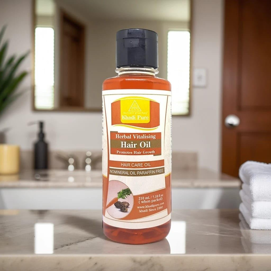 Khadi Pure Vitalising & Onion Hair Oil, 210 Ml (Pack of 4) image number 6