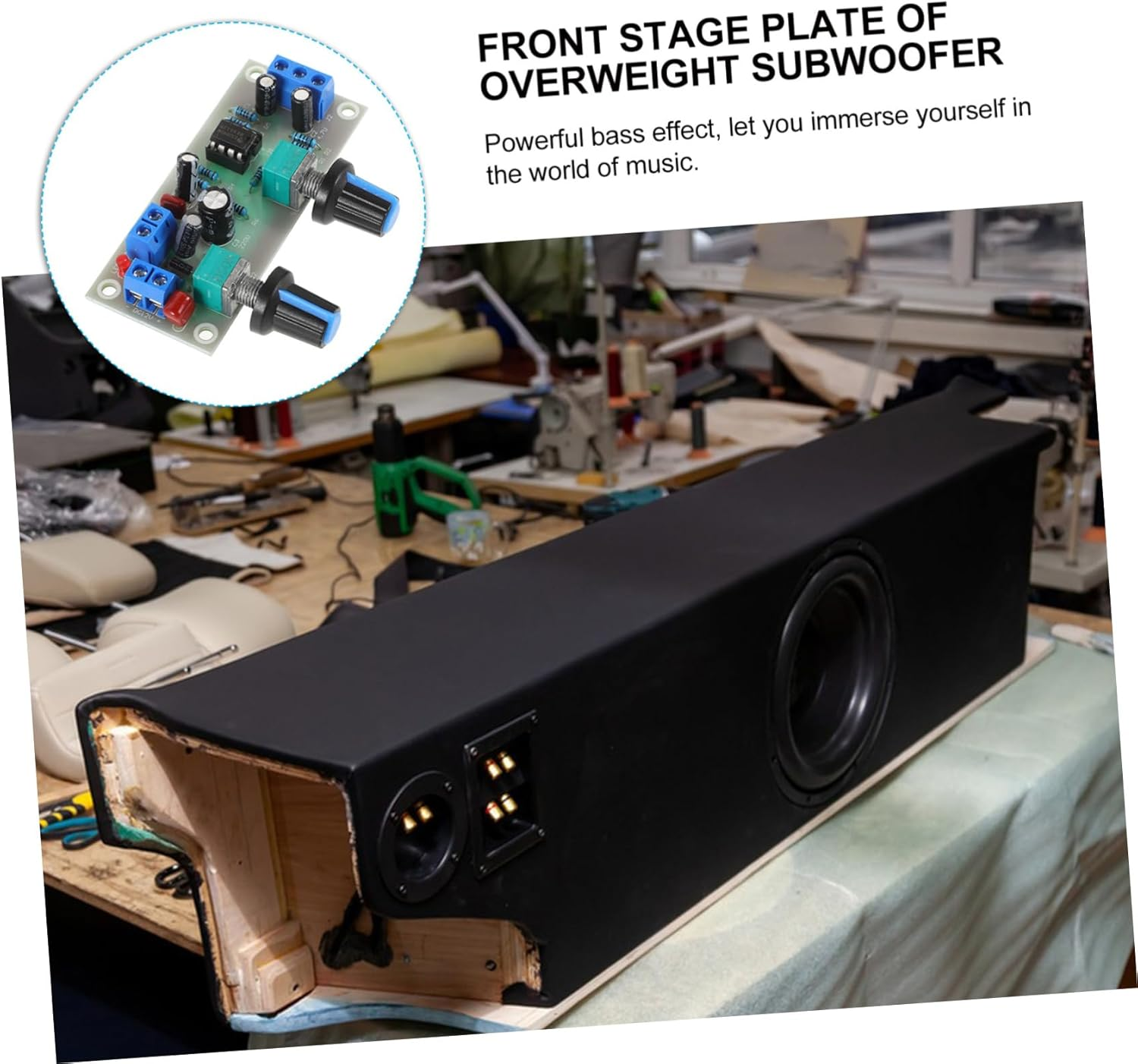 Uonlytech Low Bass Amplifier Board Preamp Module for DIY Speakers 10-24V Single Power Supply Subwoofer Low Pass Filter Audio Component for Home Theater Electronics Random Color